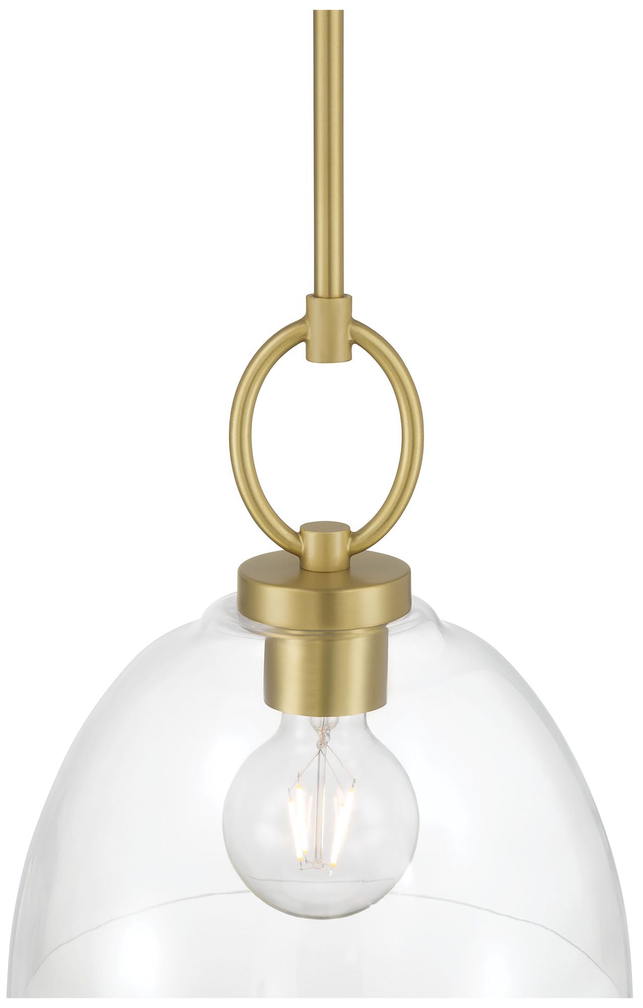 Image 5 Millennium Velto 1-Light 10" Vintage Brass Pendant with Glass Shade more views