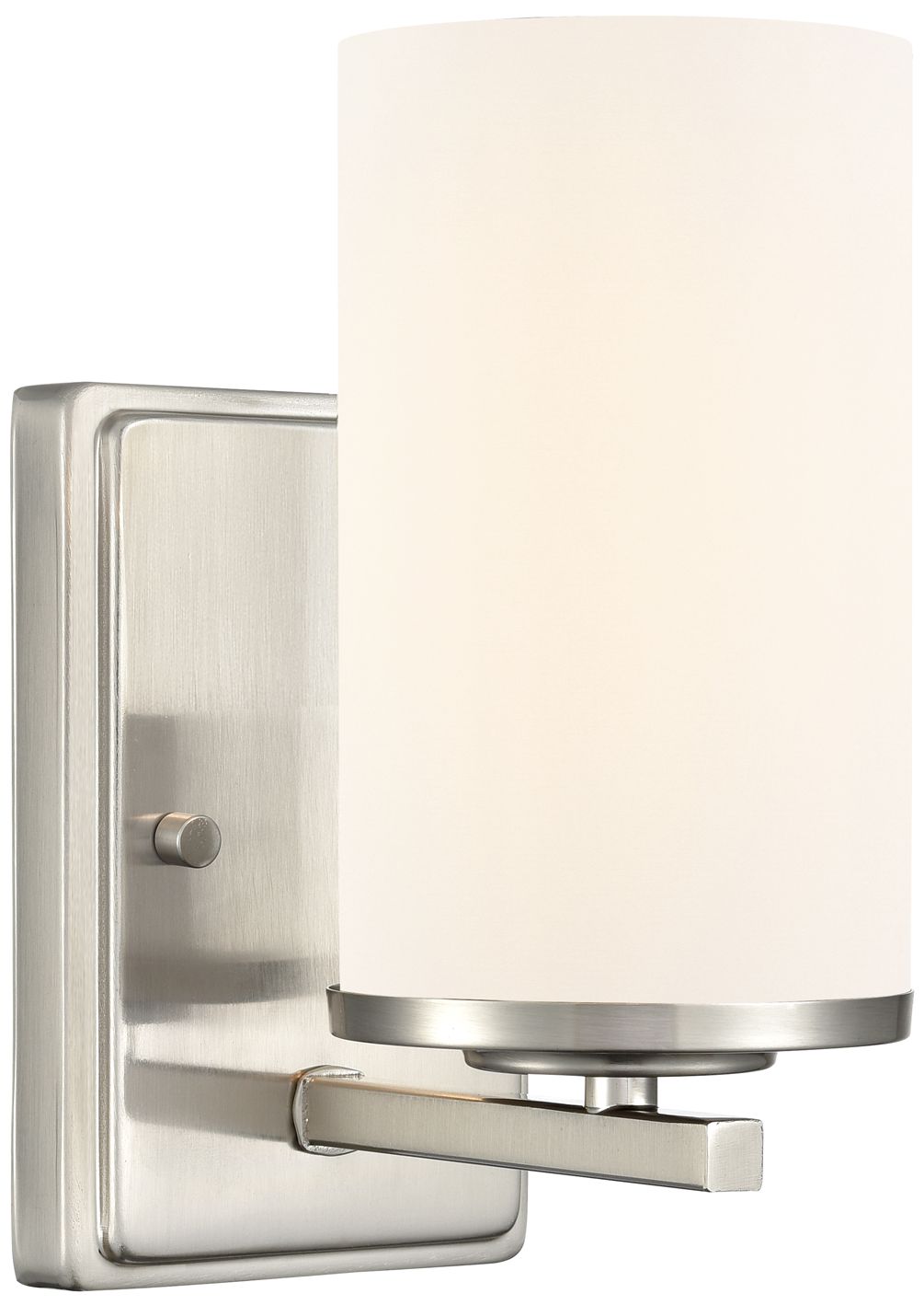 Millennium Verlana 1-Light 4.5" Brushed Nickel Wall Sconce with Glass Shade