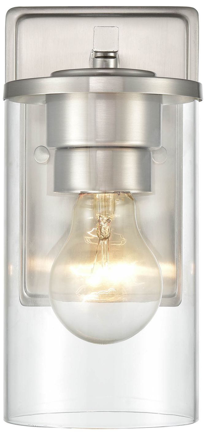 Millennium Verlana 1-Light 4.5" Brushed Nickel Wall Sconce with Glass Shade