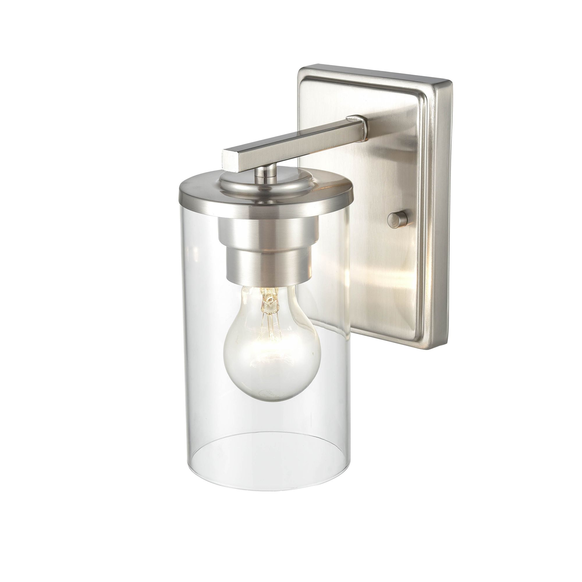 Image 4 Millennium Verlana 1-Light 4.5" Brushed Nickel Wall Sconce with Glass Shade more views