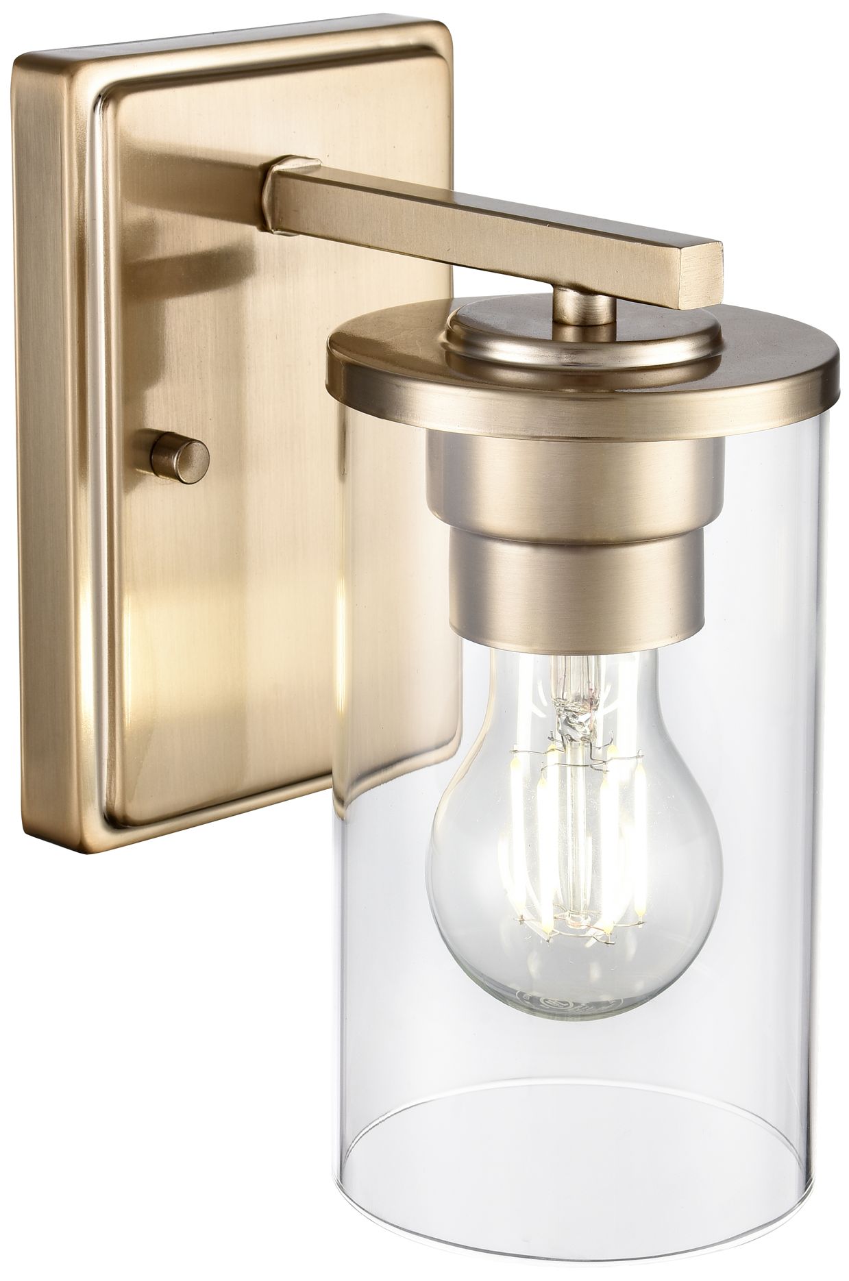 Millennium Verlana 1-Light 4.5" Modern Gold Wall Sconce with Glass Shade