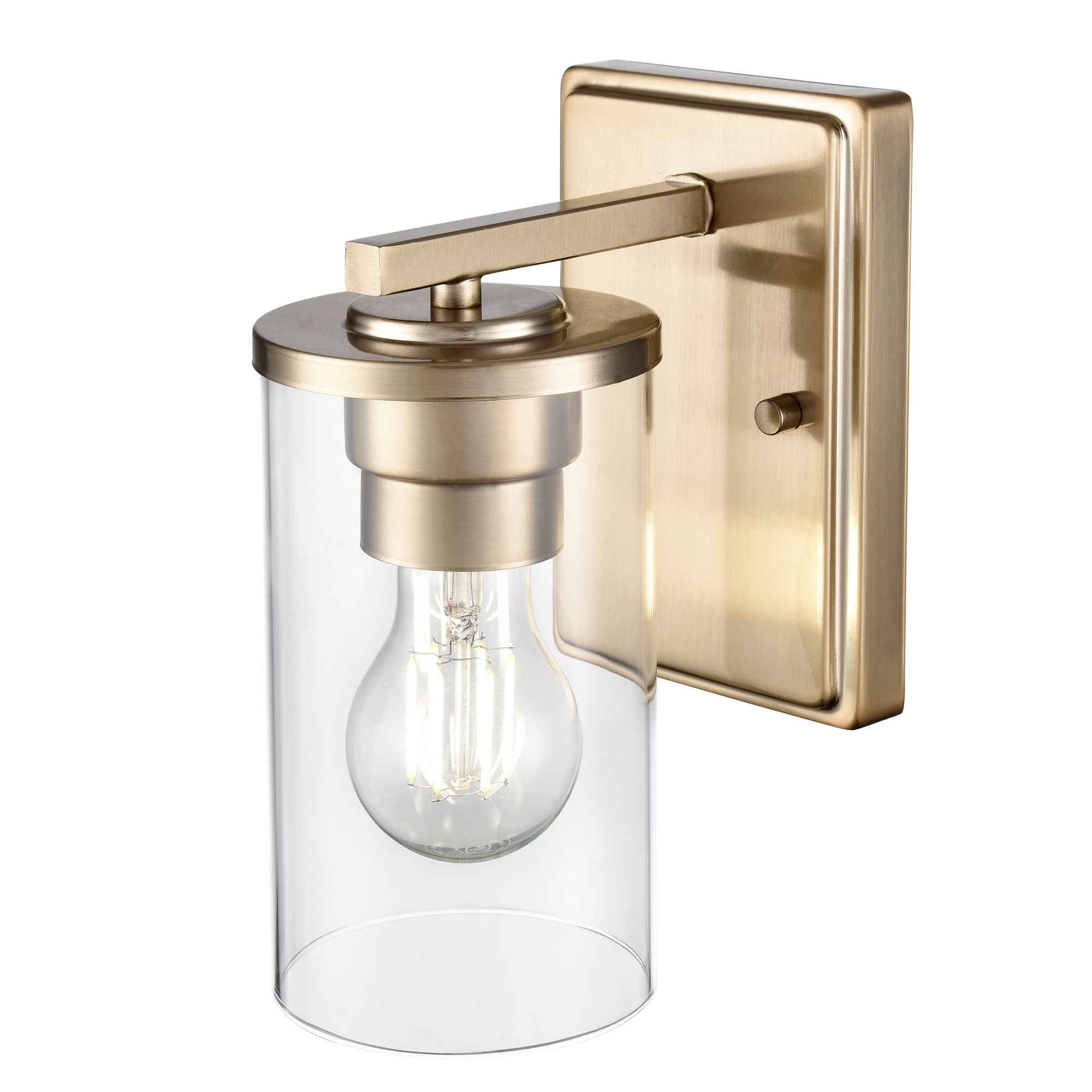 Image 2 Millennium Verlana 1-Light 4.5" Modern Gold Wall Sconce with Glass Shade more views
