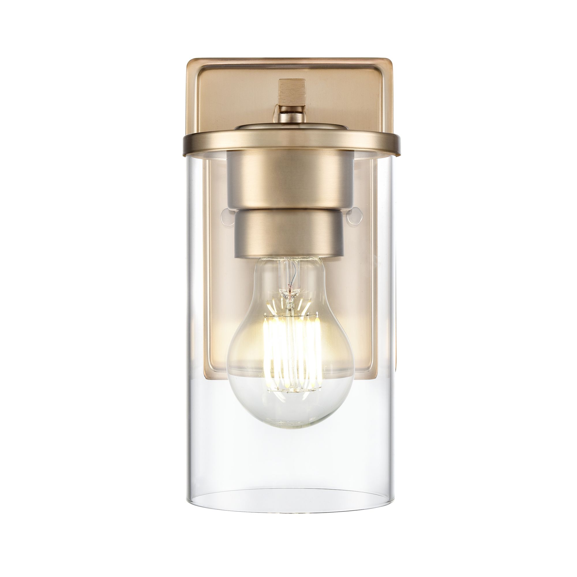 Image 3 Millennium Verlana 1-Light 4.5" Modern Gold Wall Sconce with Glass Shade more views