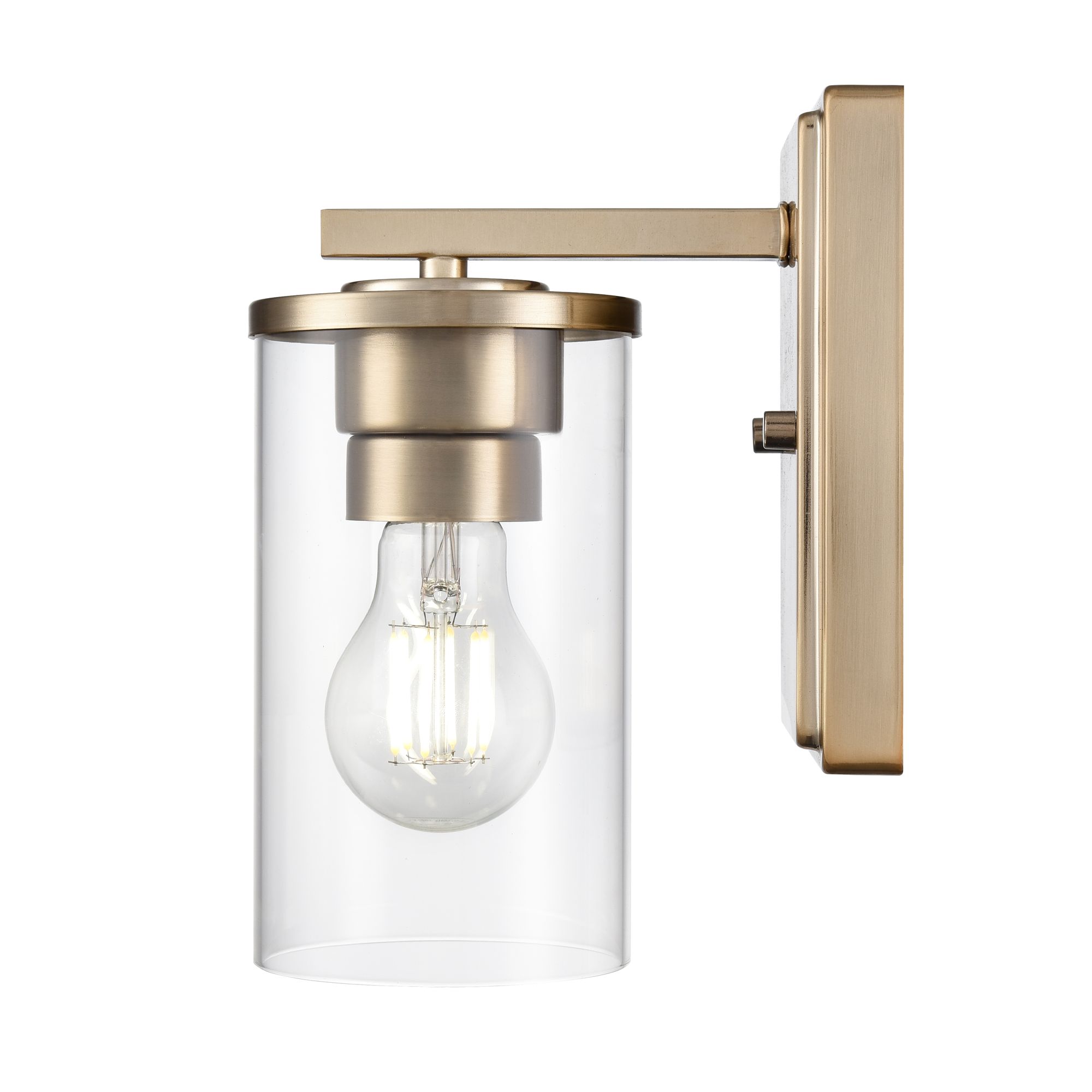 Image 4 Millennium Verlana 1-Light 4.5" Modern Gold Wall Sconce with Glass Shade more views