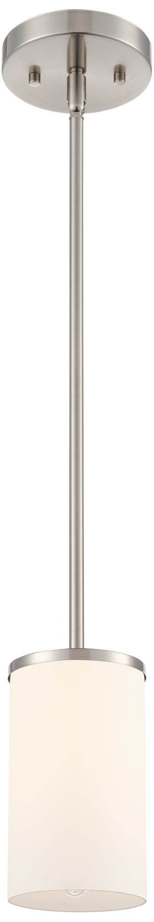 Millennium Verlana 1-Light 5" Brushed Nickel Pendant with Glass Shade