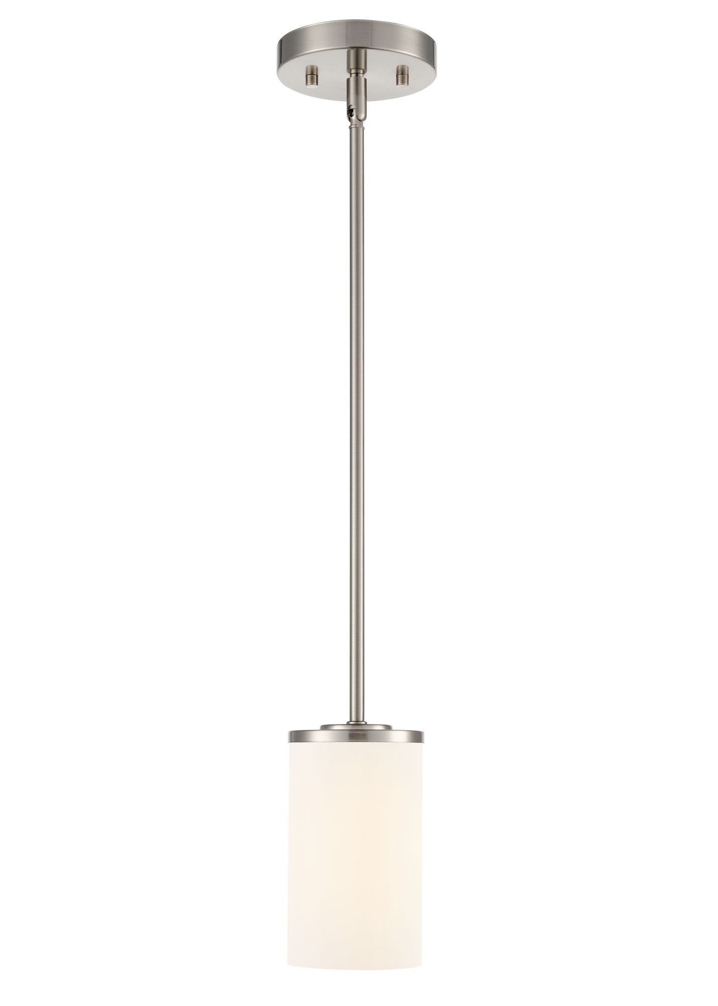 Image 2 Millennium Verlana 1-Light 5" Brushed Nickel Pendant with Glass Shade more views