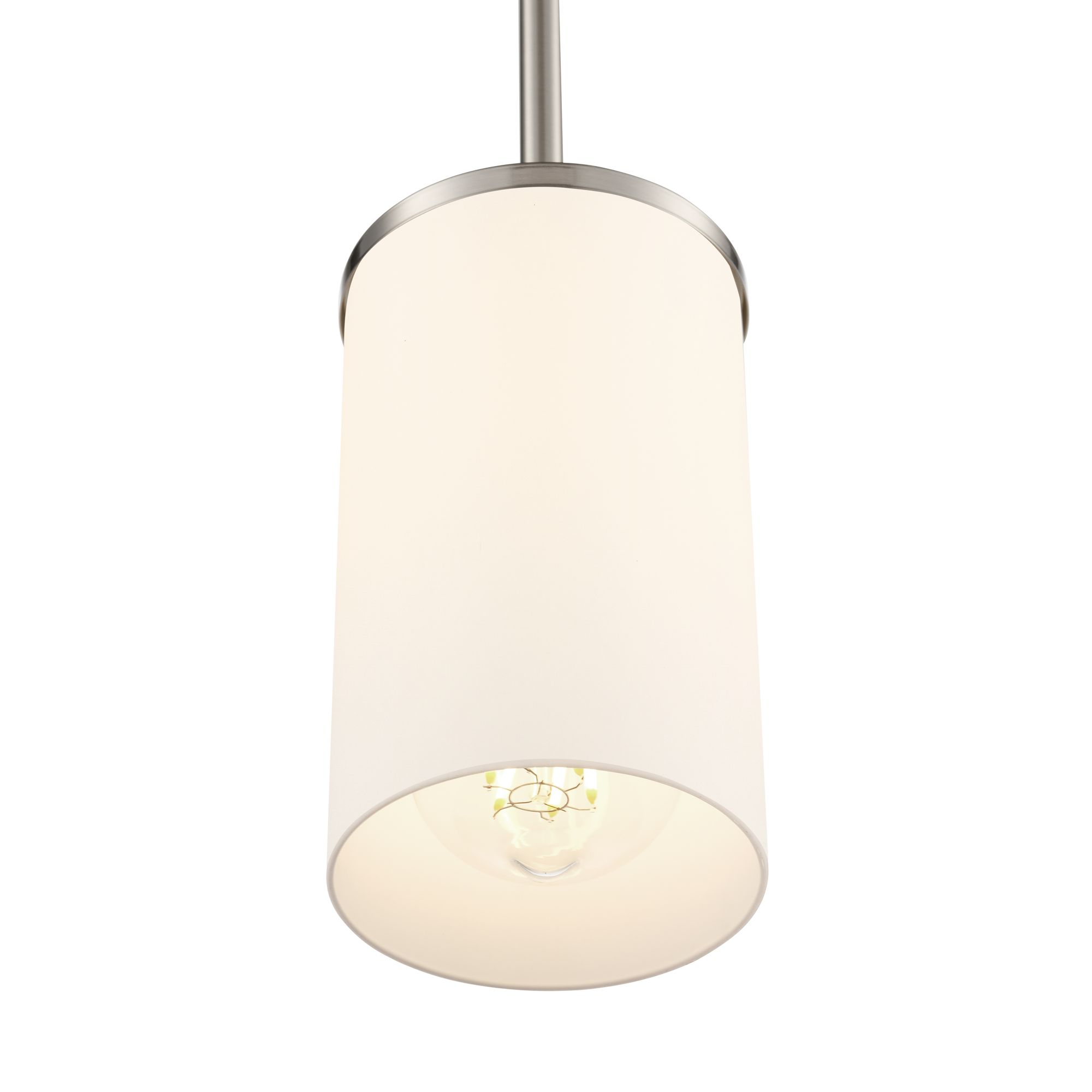Image 3 Millennium Verlana 1-Light 5" Brushed Nickel Pendant with Glass Shade more views