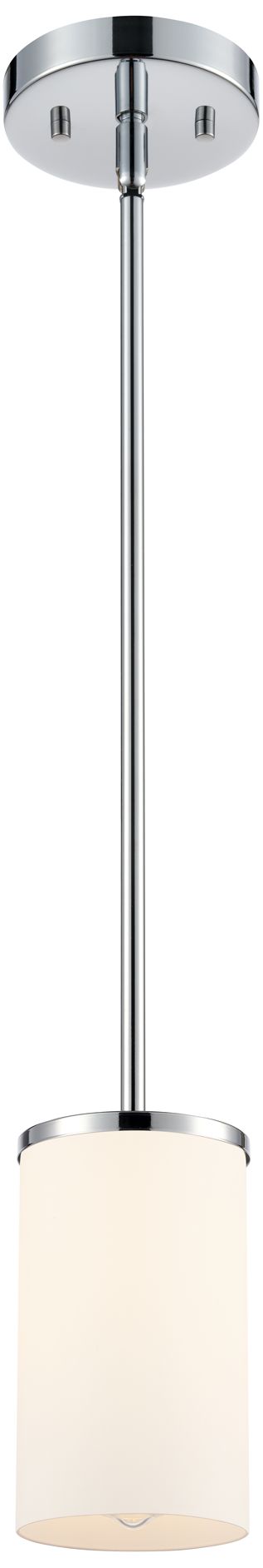 Millennium Verlana 1-Light 5" Chrome Pendant with Glass Shade