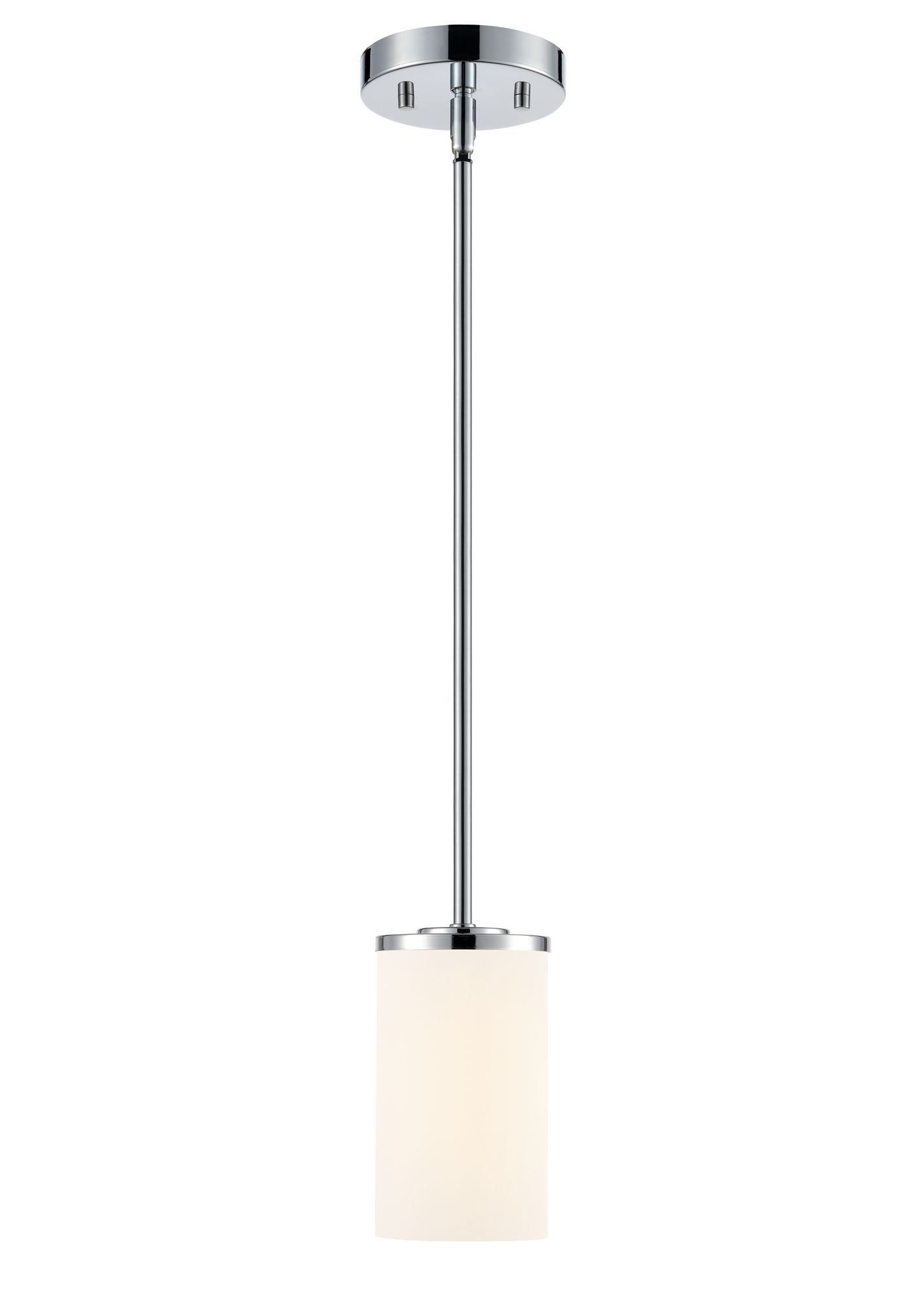 Image 2 Millennium Verlana 1-Light 5" Chrome Pendant with Glass Shade more views