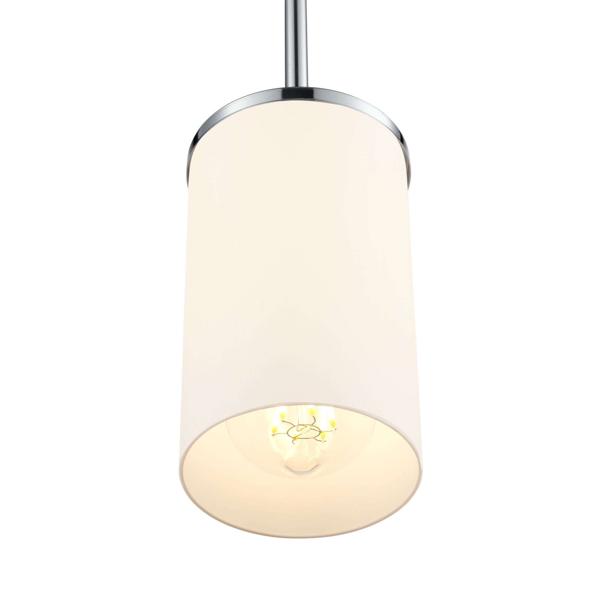 Image 3 Millennium Verlana 1-Light 5" Chrome Pendant with Glass Shade more views