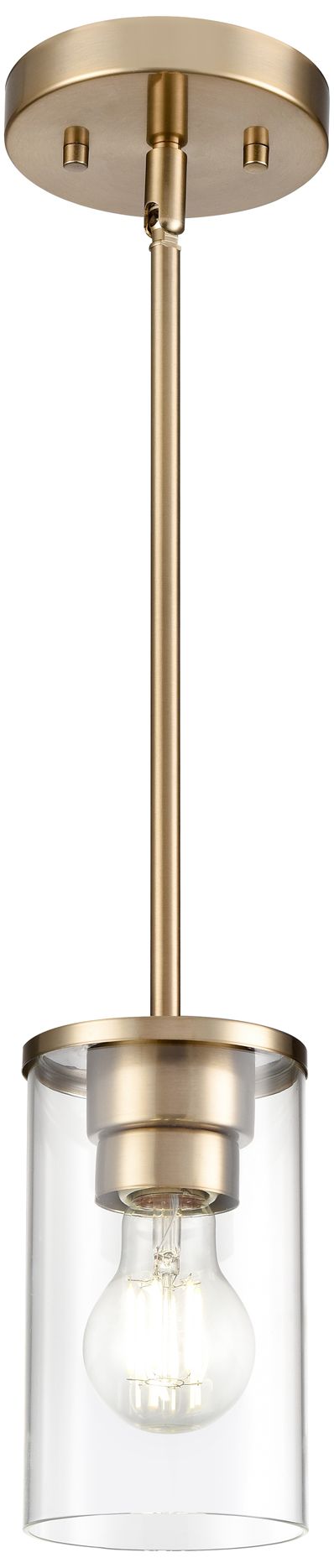 Millennium Verlana 1-Light 5" Modern Gold Pendant with Glass Shade