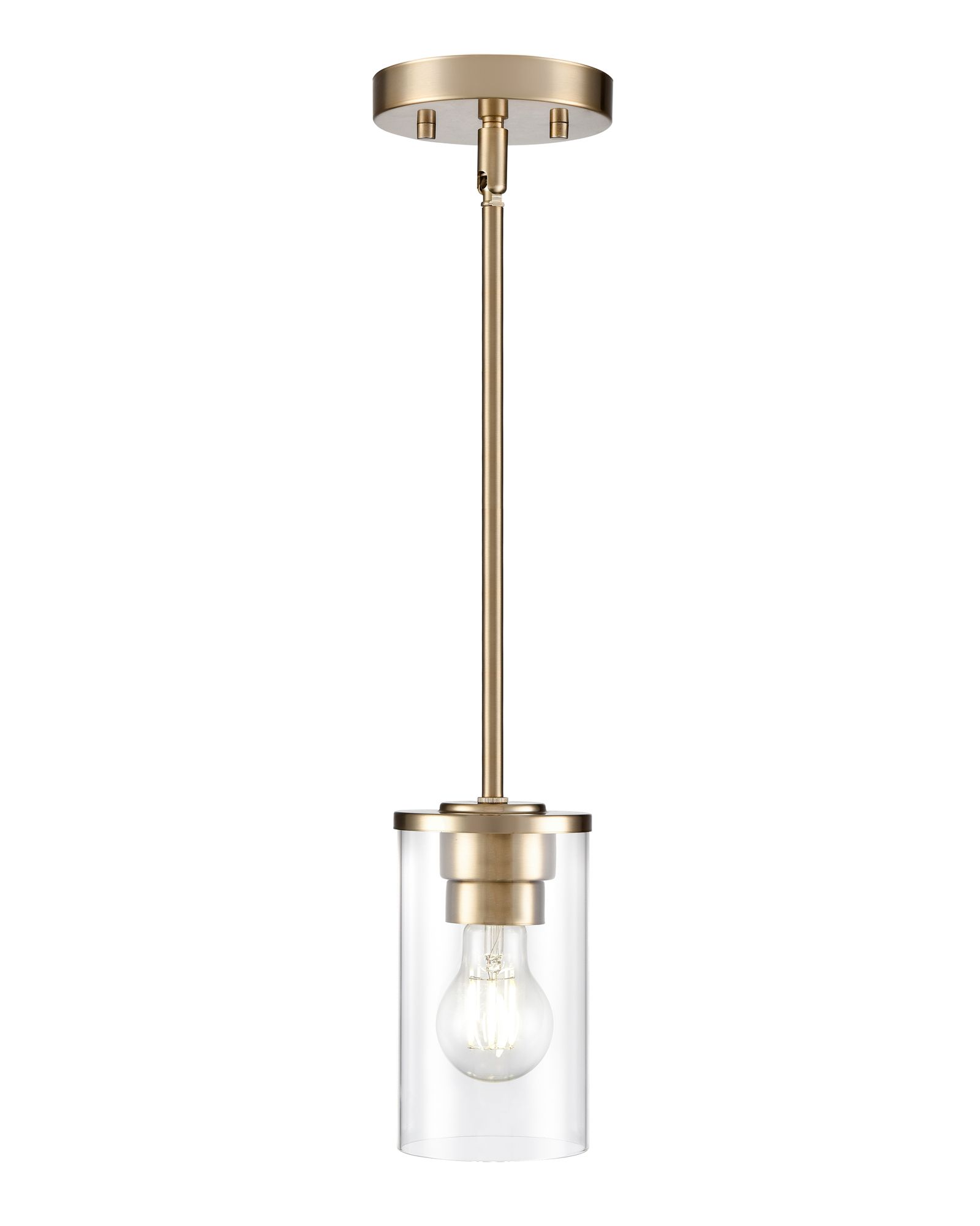 Image 2 Millennium Verlana 1-Light 5" Modern Gold Pendant with Glass Shade more views