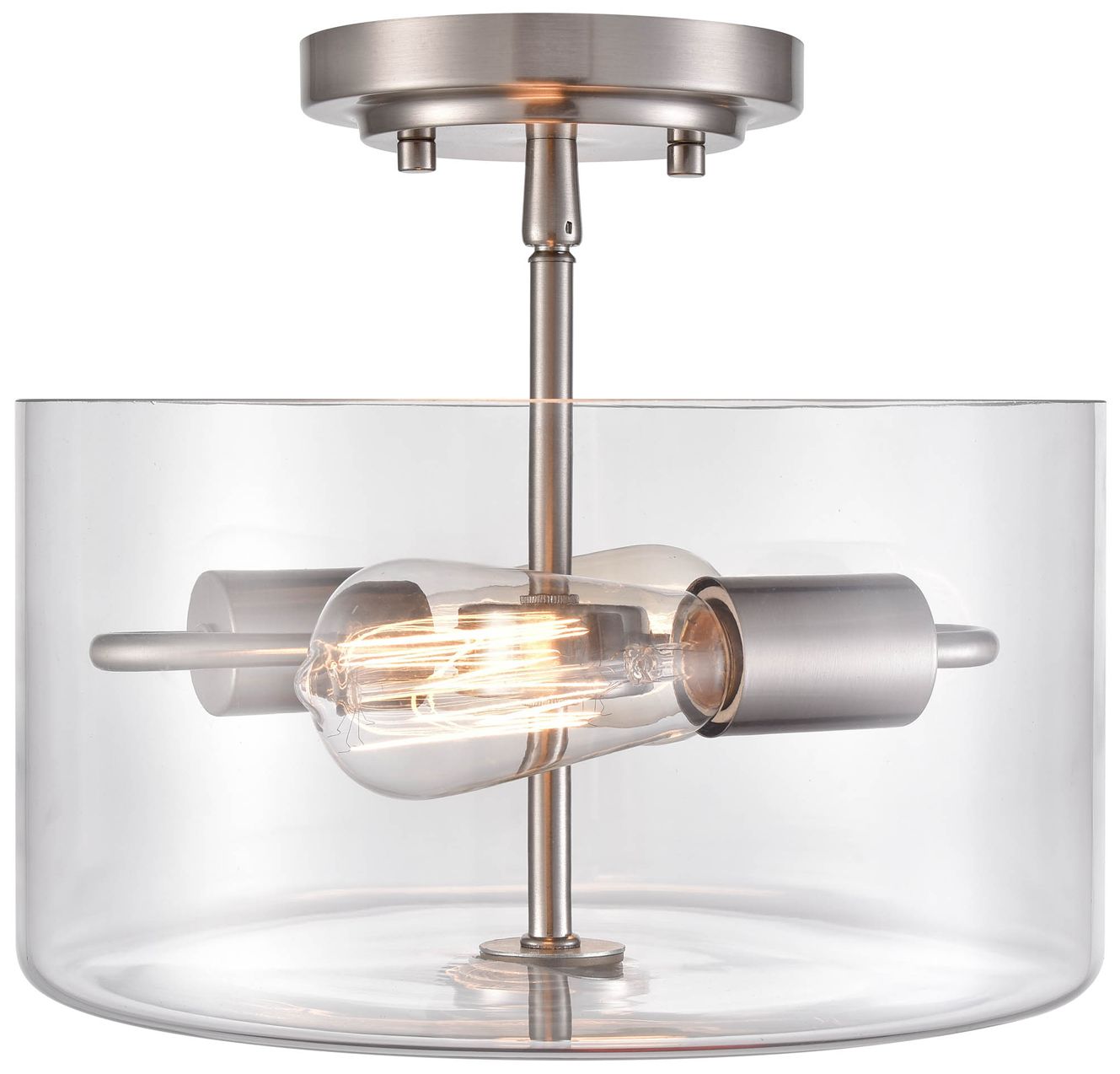 Millennium Verlana 11" Brushed Nickel Semi-Flush