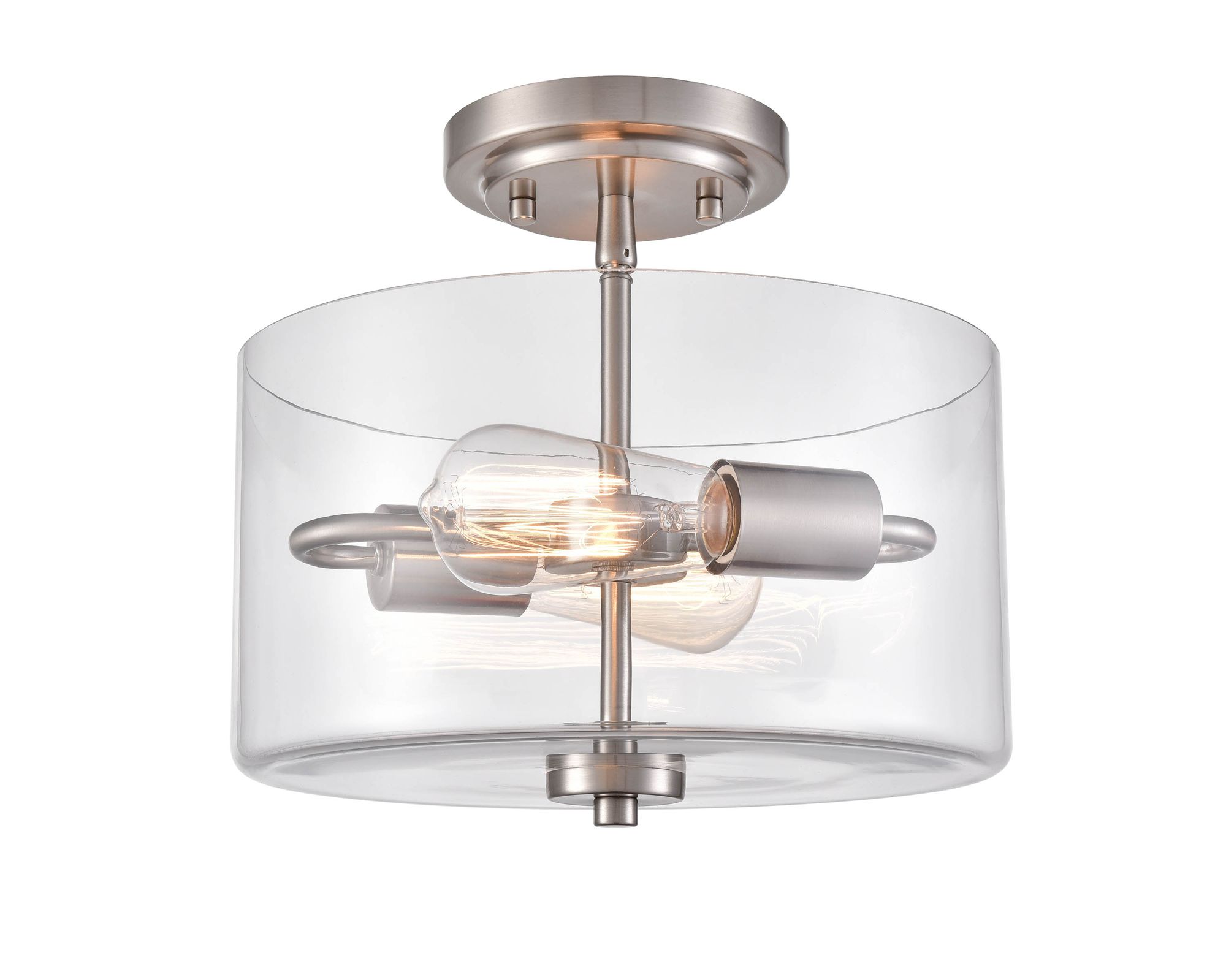 Image 2 Millennium Verlana 11" Brushed Nickel Semi-Flush more views