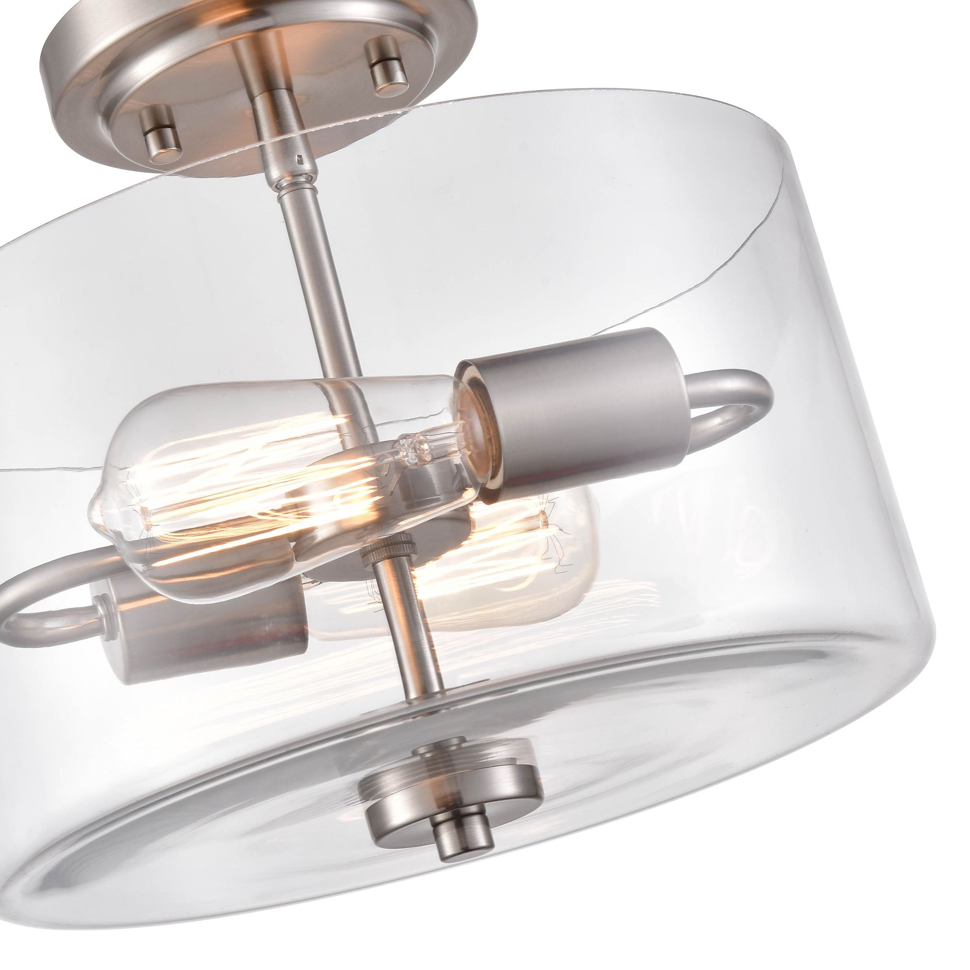 Image 3 Millennium Verlana 11" Brushed Nickel Semi-Flush more views