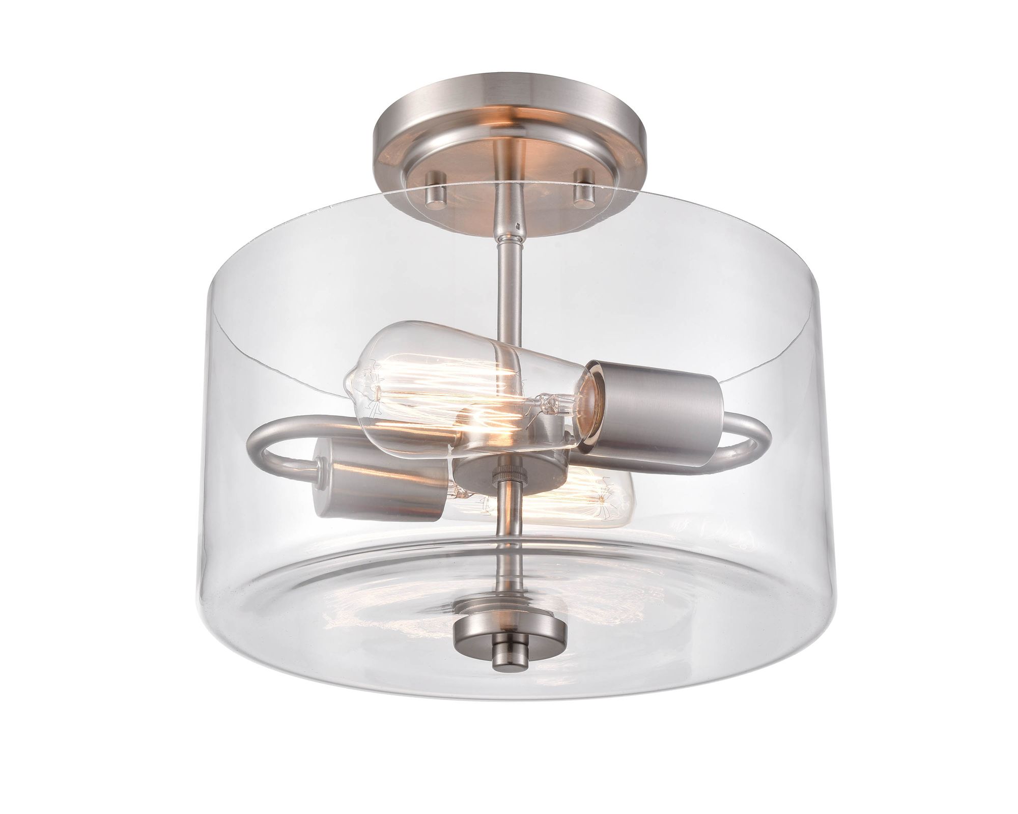 Image 4 Millennium Verlana 11" Brushed Nickel Semi-Flush more views