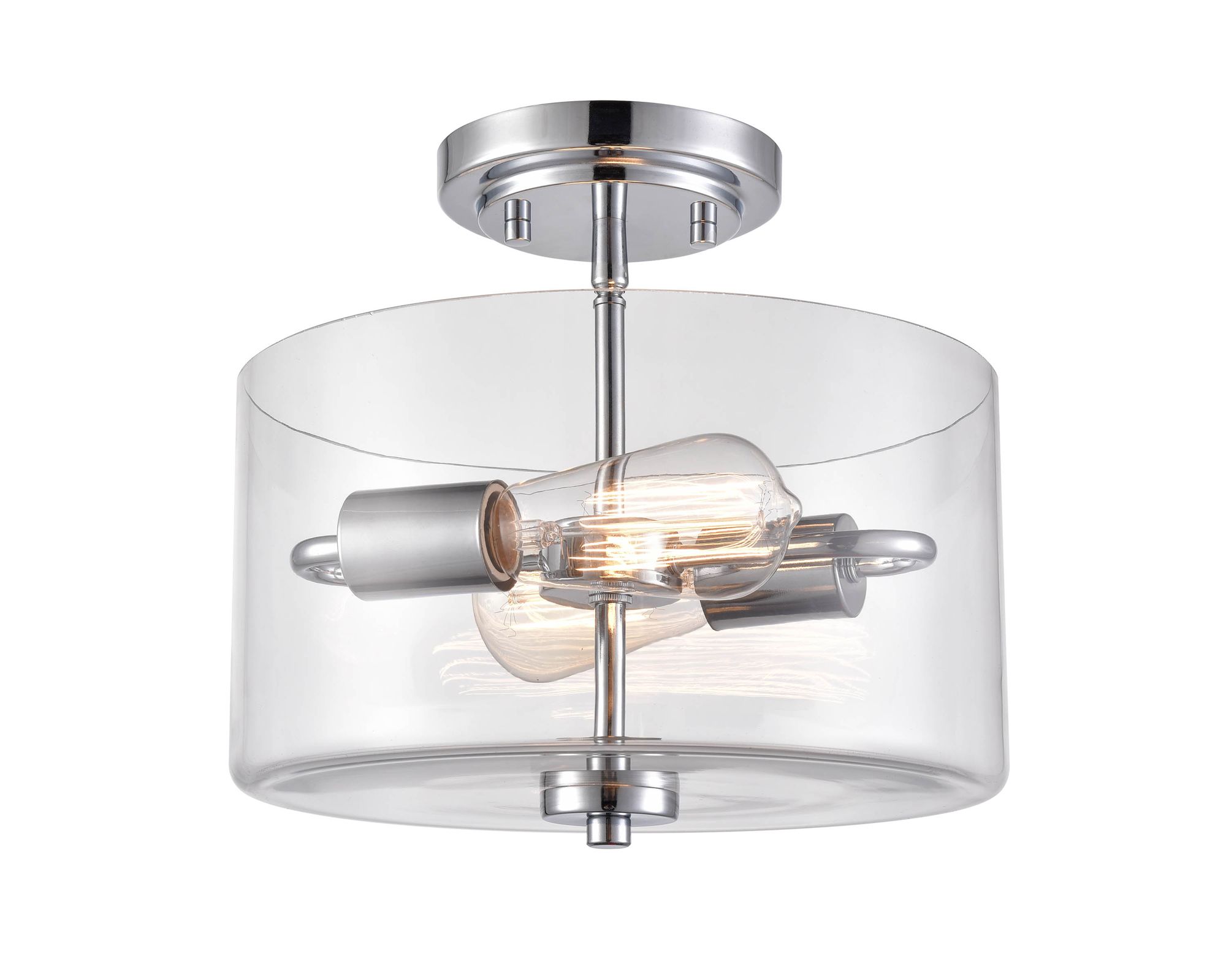 Image 2 Millennium Verlana 11" Chrome Semi-Flush more views