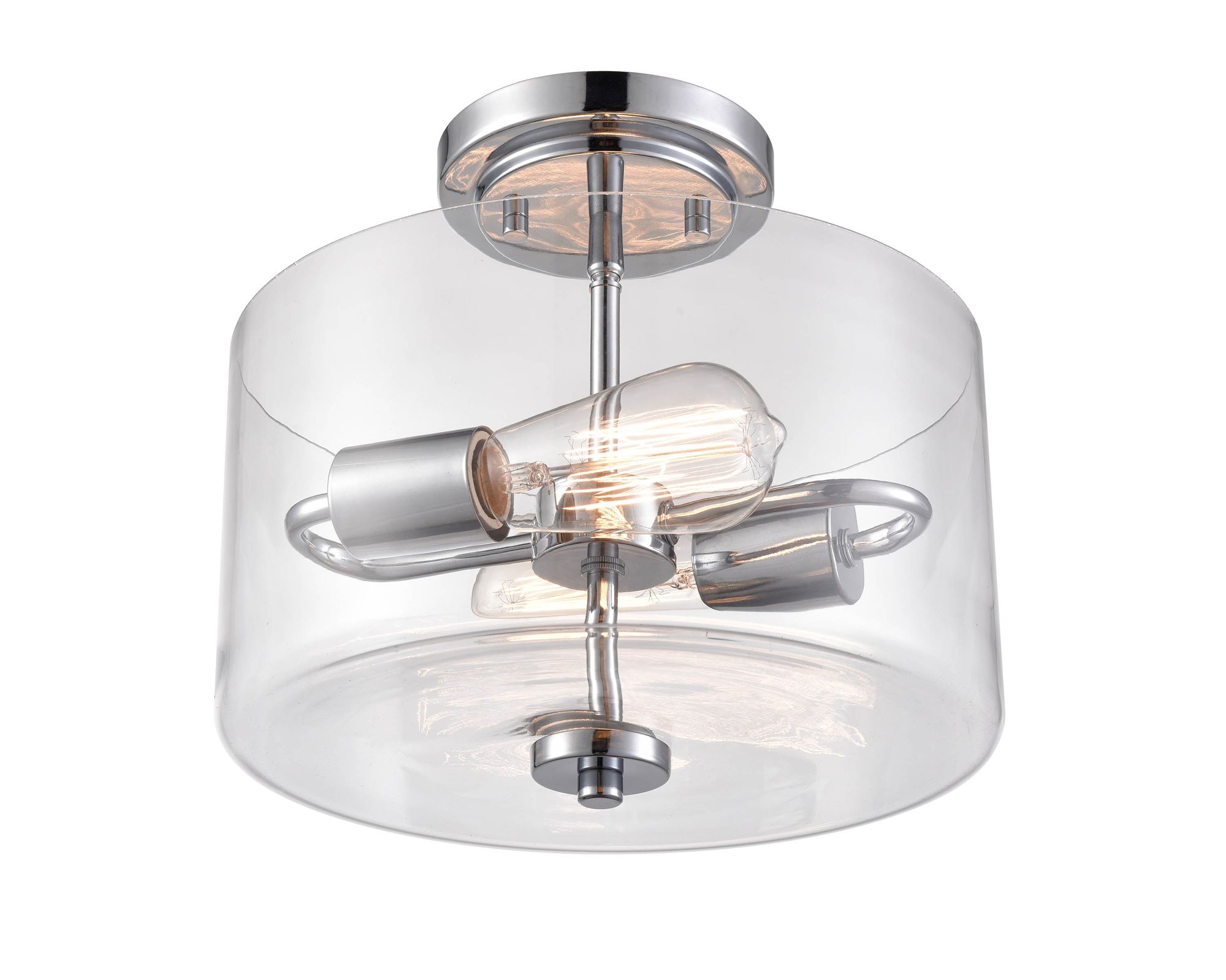 Image 3 Millennium Verlana 11" Chrome Semi-Flush more views