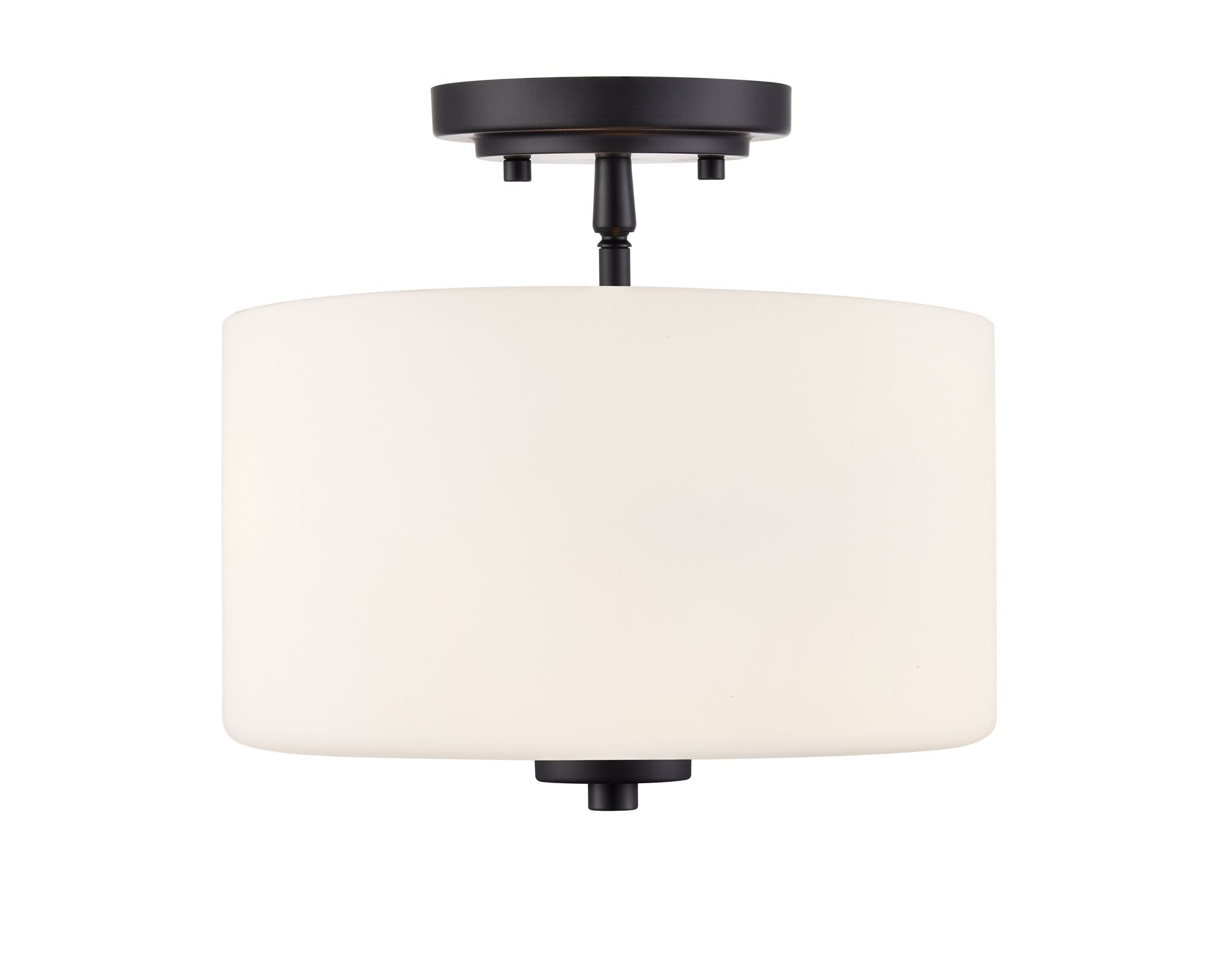Image 3 Millennium Verlana 11" Matte Black Semi-Flush more views