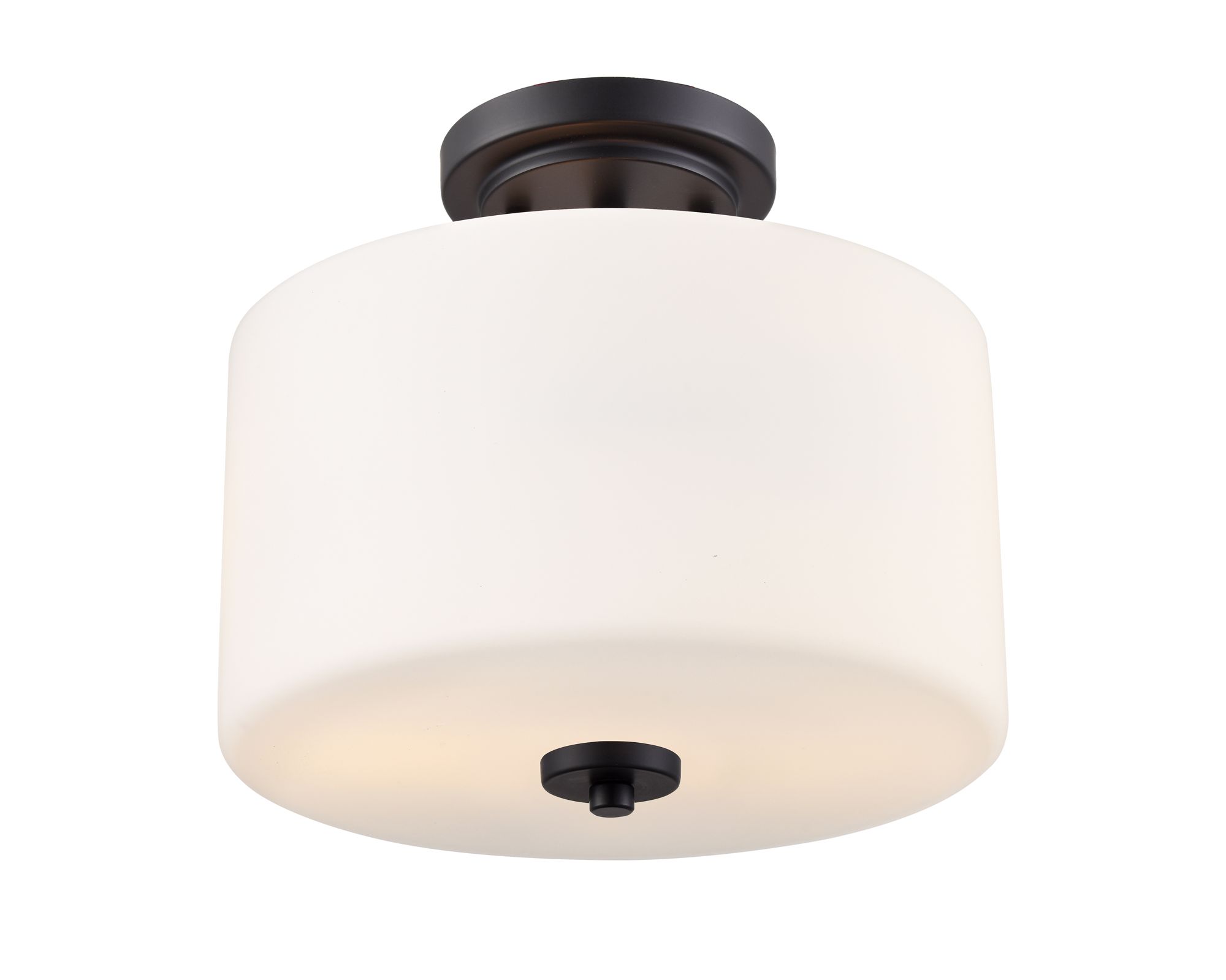 Image 4 Millennium Verlana 11" Matte Black Semi-Flush more views