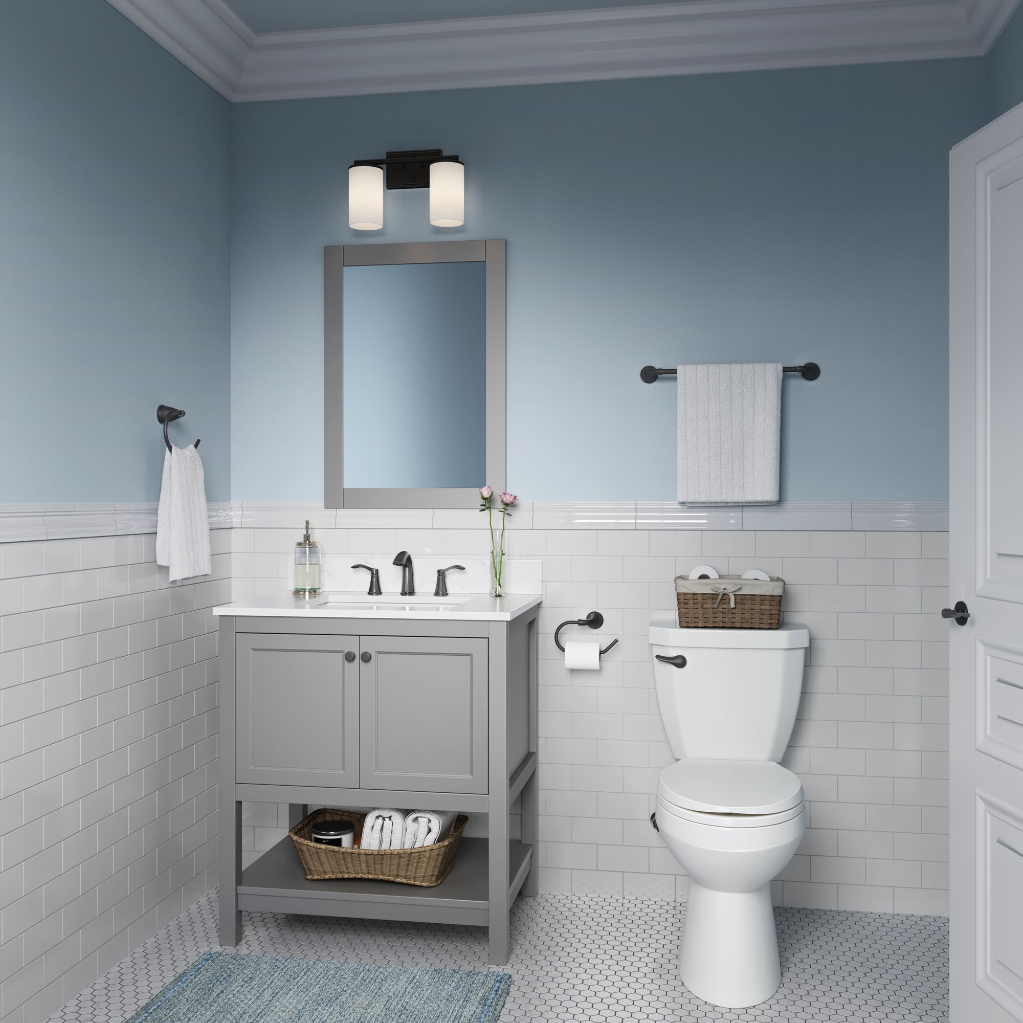 Image 6 Millennium Verlana 14" Matte Black Vanity Light more views