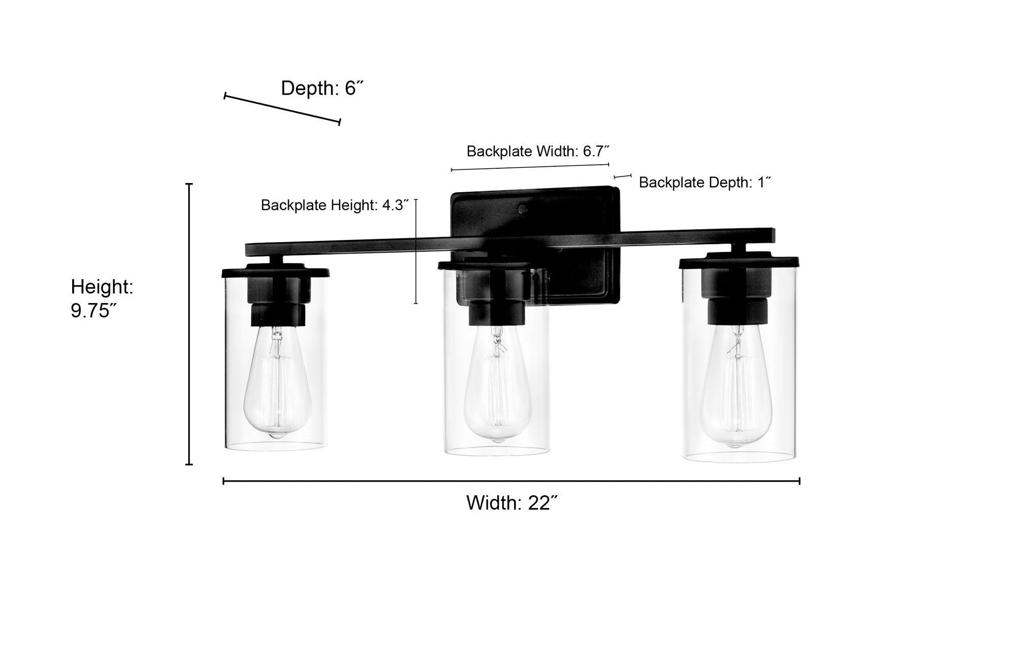 Millennium Verlana 22" Modern Gold Vanity Light