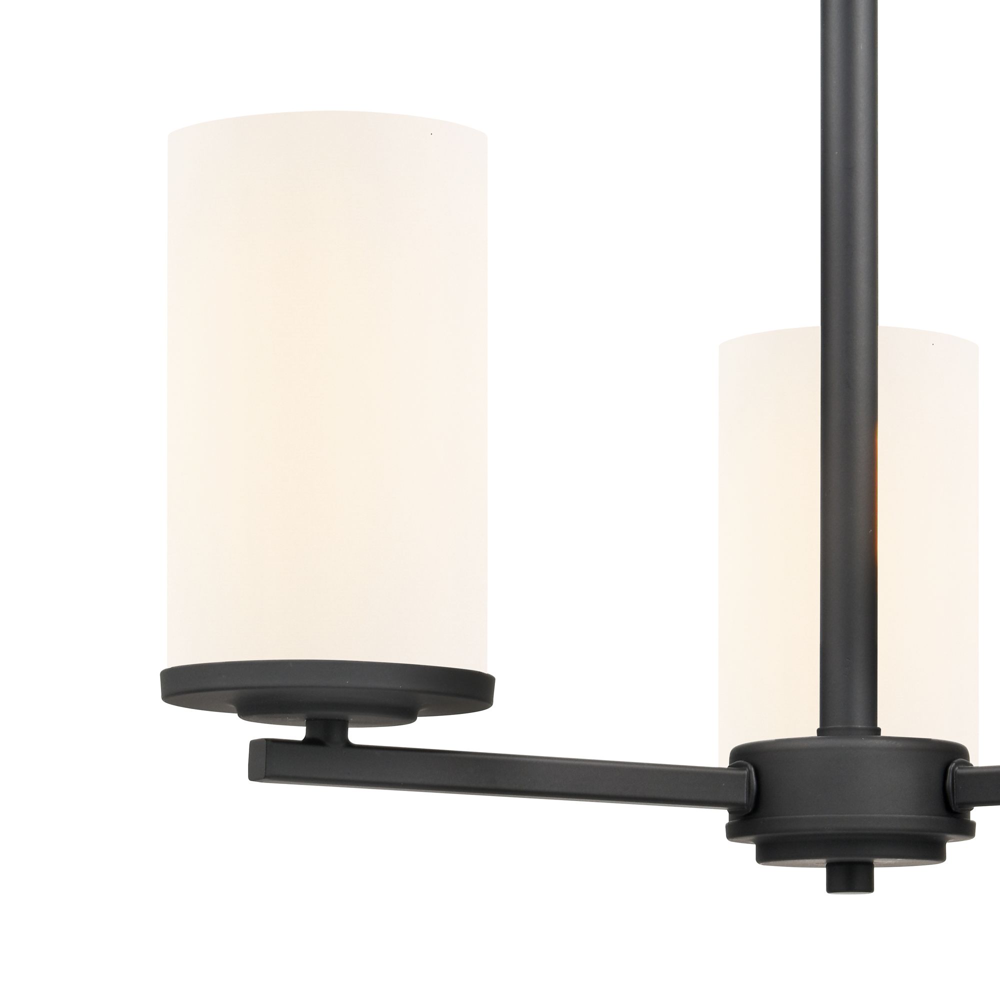 Image 4 Millennium Verlana 3-Light 19" Matte Black Chandelier with Glass Shade more views