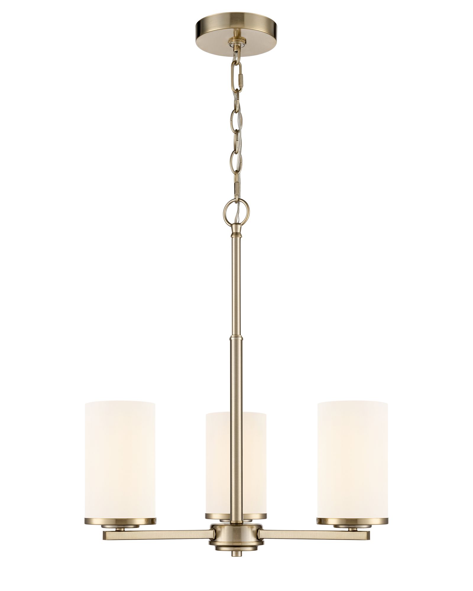 Image 2 Millennium Verlana 3-Light 19" Modern Gold Chandelier with Glass Shade more views