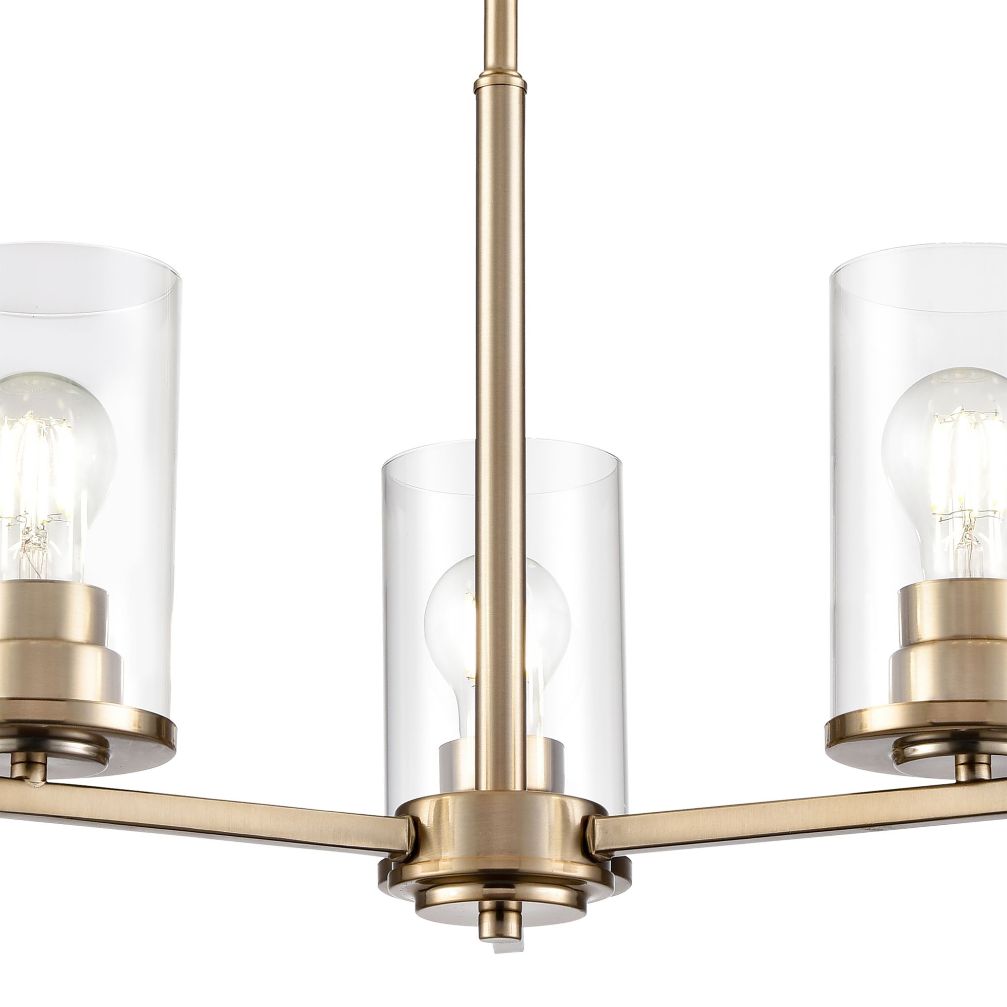 Image 3 Millennium Verlana 3-Light 19" Modern Gold Chandelier with Glass Shade more views