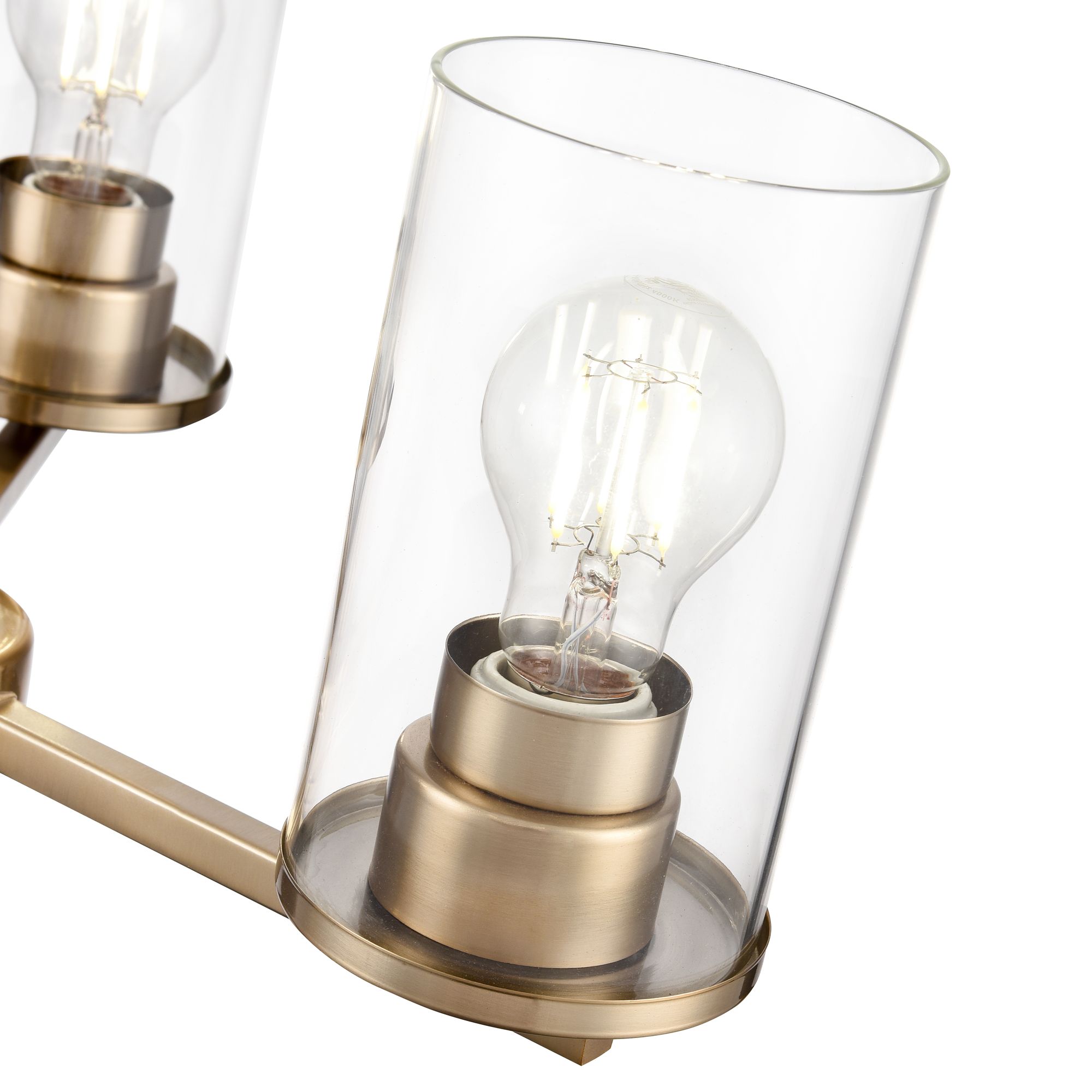 Image 4 Millennium Verlana 3-Light 19" Modern Gold Chandelier with Glass Shade more views