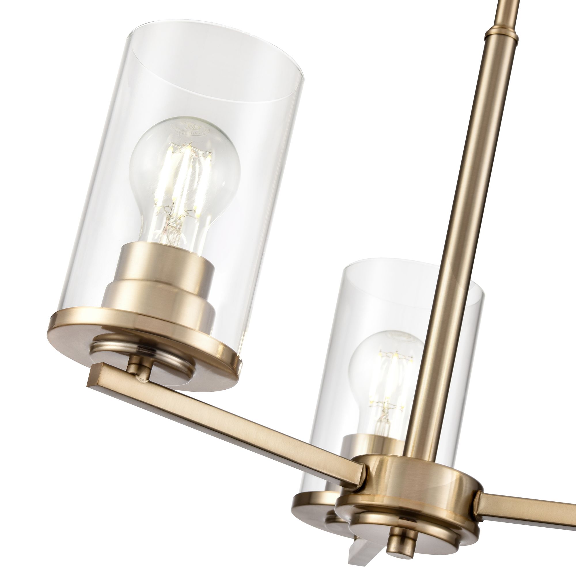 Image 5 Millennium Verlana 3-Light 19" Modern Gold Chandelier with Glass Shade more views