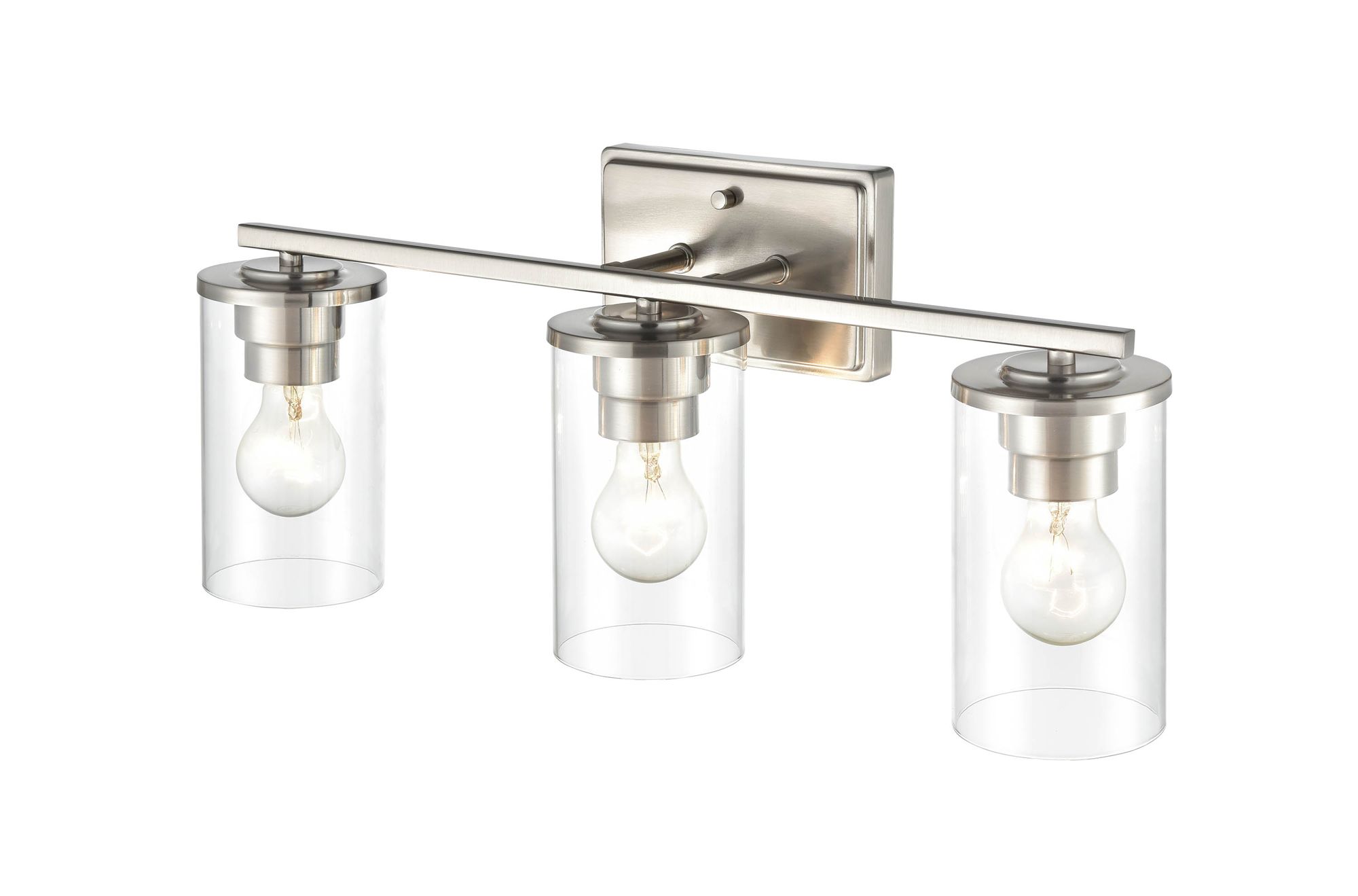 Image 3 Millennium Verlana 3-Light 22" Brushed Nickel Vanity Light with Glass Shade more views
