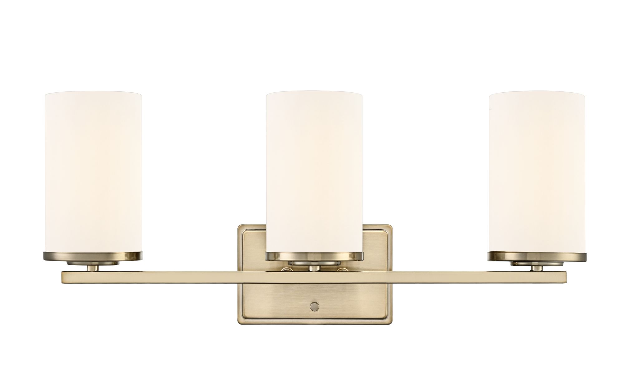 Image 3 Millennium Verlana 3-Light 22" Modern Gold Vanity Light with Glass Shade more views