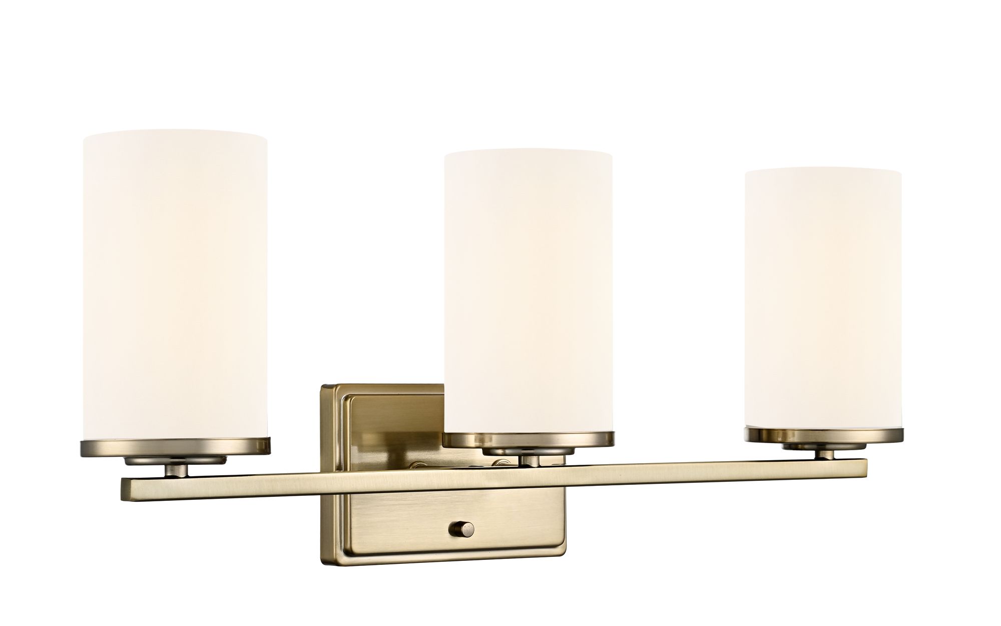 Image 4 Millennium Verlana 3-Light 22" Modern Gold Vanity Light with Glass Shade more views