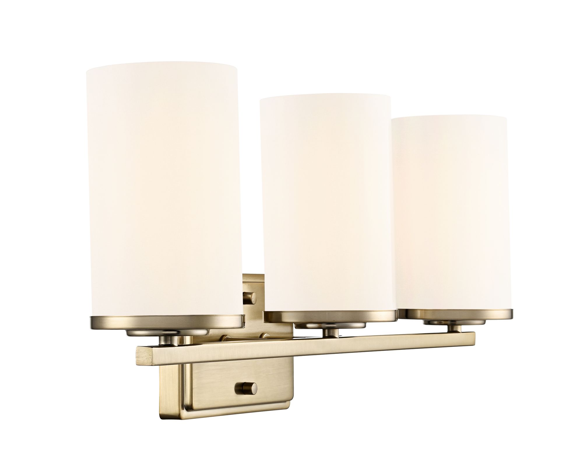 Image 5 Millennium Verlana 3-Light 22" Modern Gold Vanity Light with Glass Shade more views