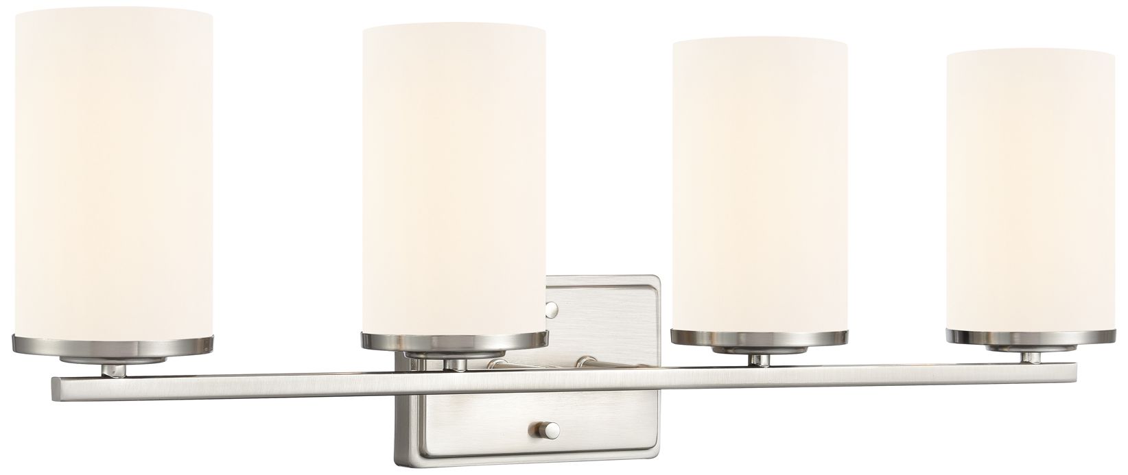 Millennium Verlana 4-Light 27.75" Brushed Nickel Vanity Light with Shade