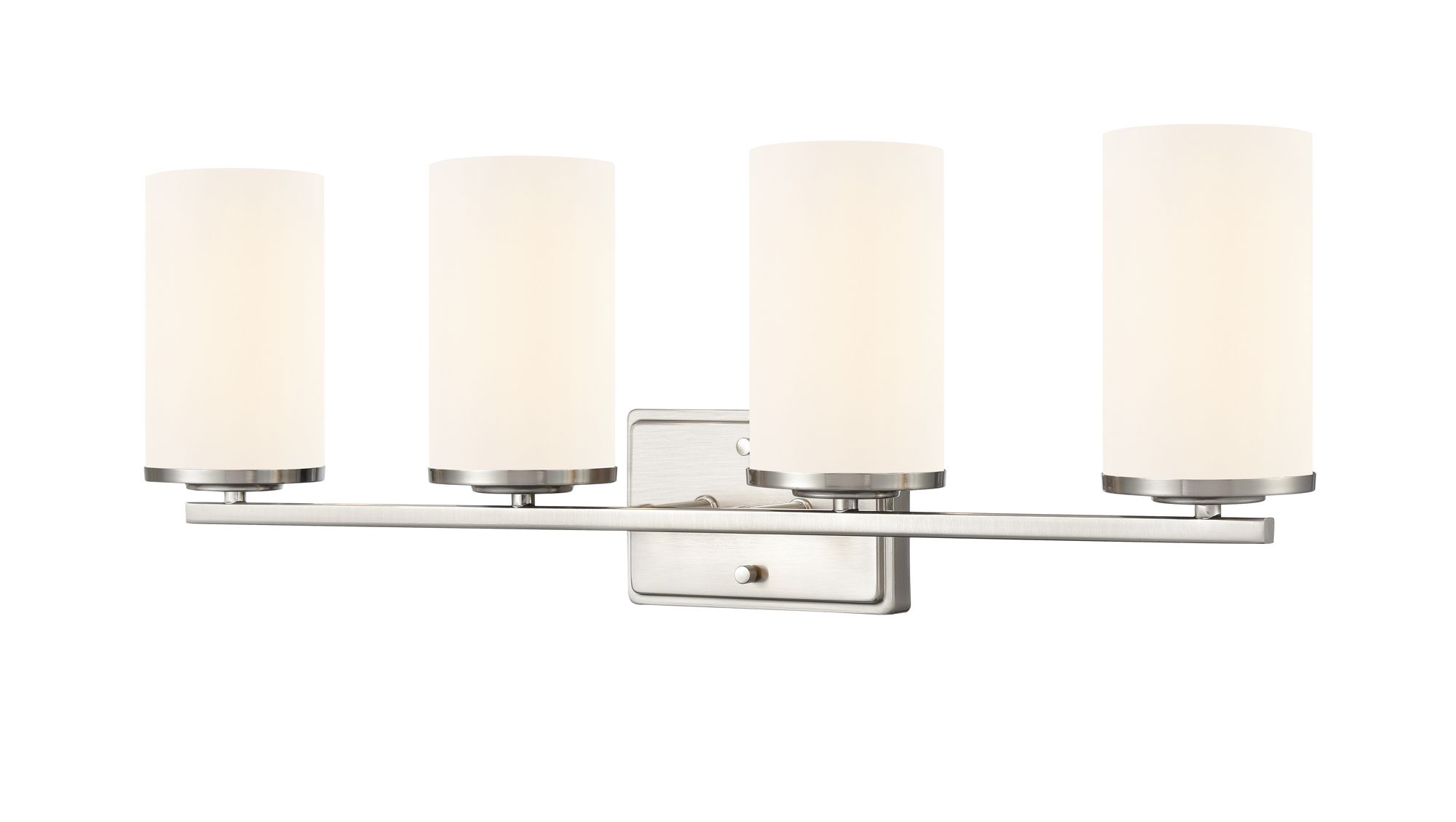 Image 3 Millennium Verlana 4-Light 27.75" Brushed Nickel Vanity Light with Shade more views