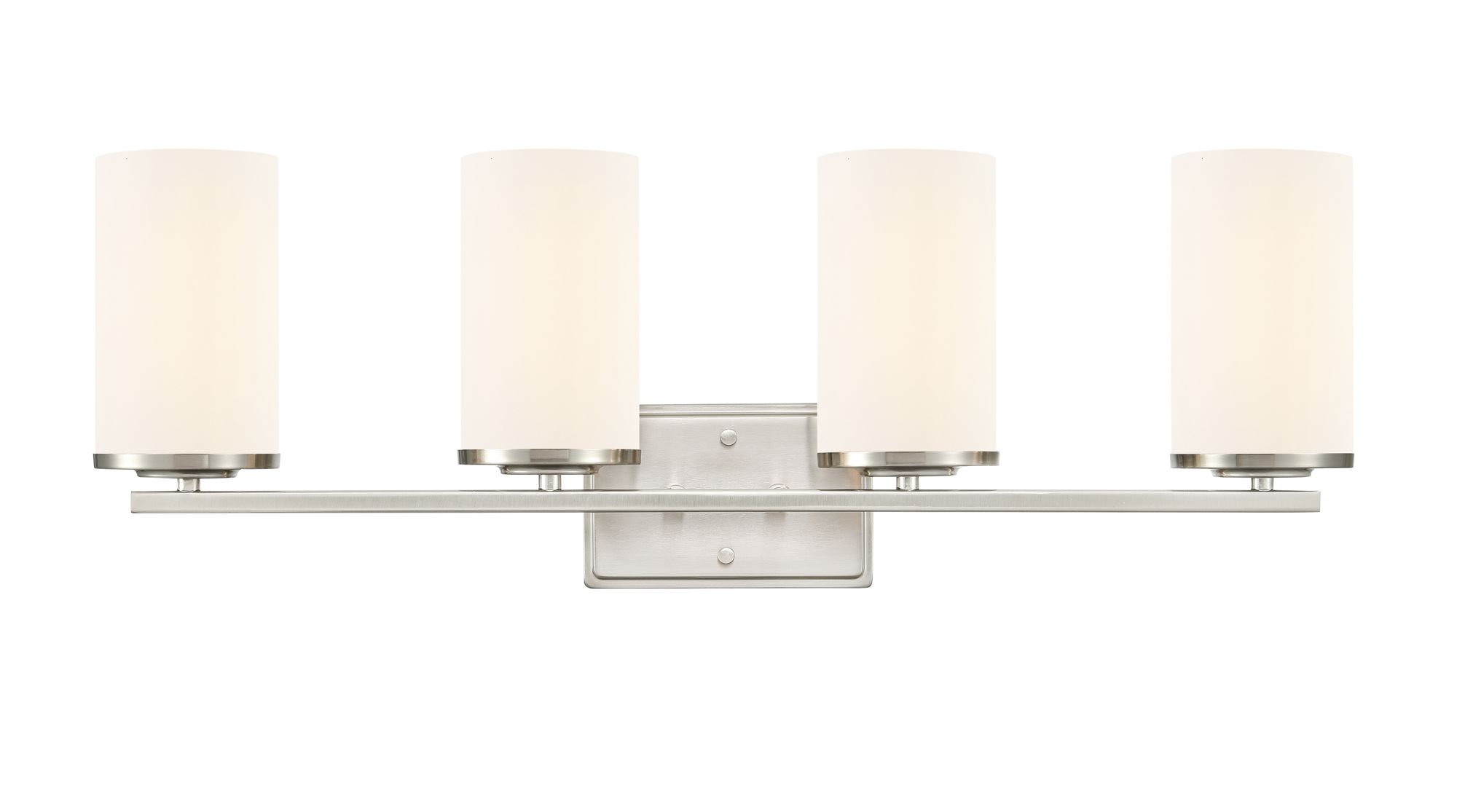 Image 4 Millennium Verlana 4-Light 27.75" Brushed Nickel Vanity Light with Shade more views