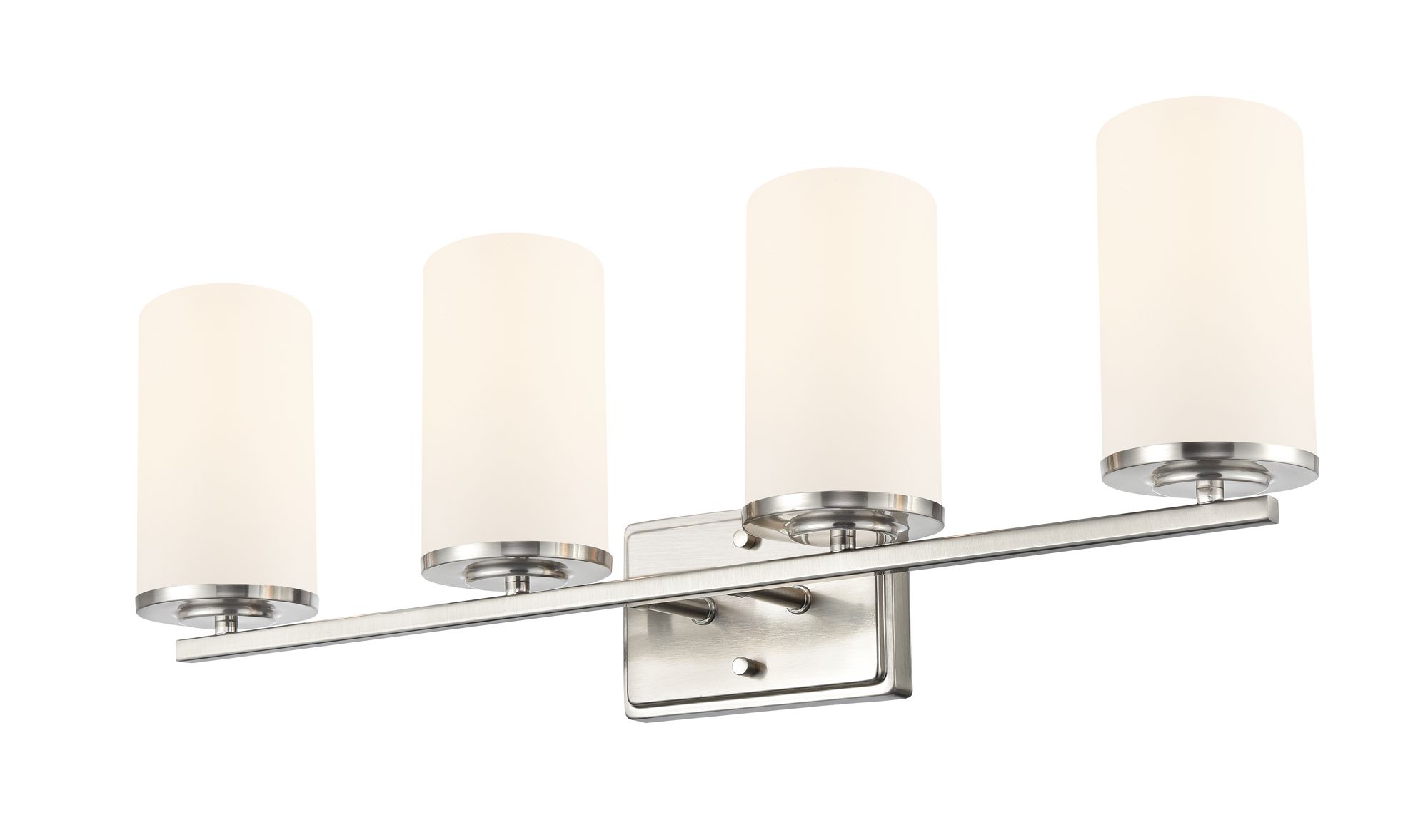Image 5 Millennium Verlana 4-Light 27.75" Brushed Nickel Vanity Light with Shade more views