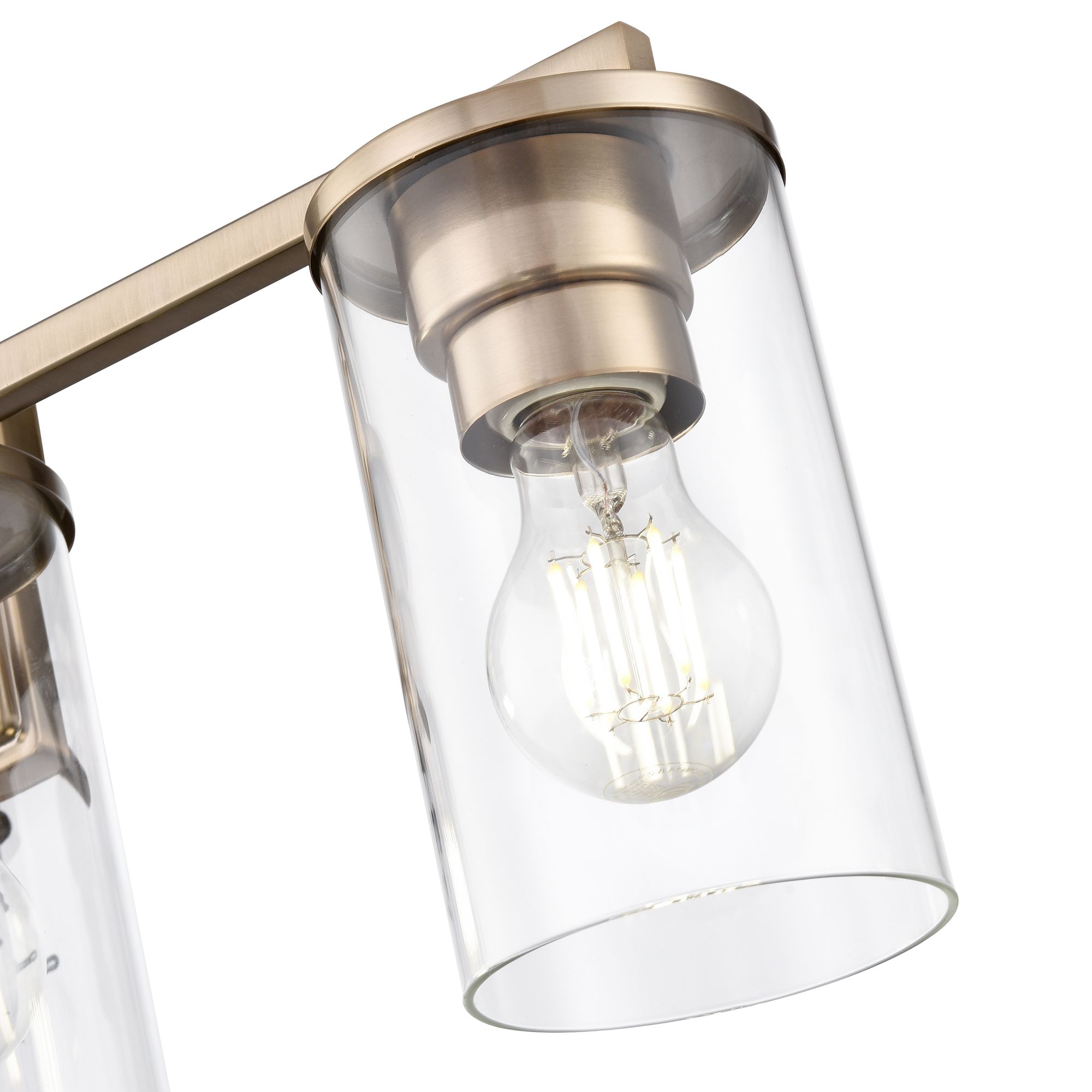 Image 6 Millennium Verlana 4-Light 27.75" Modern Gold Vanity Light with Glass Shade more views