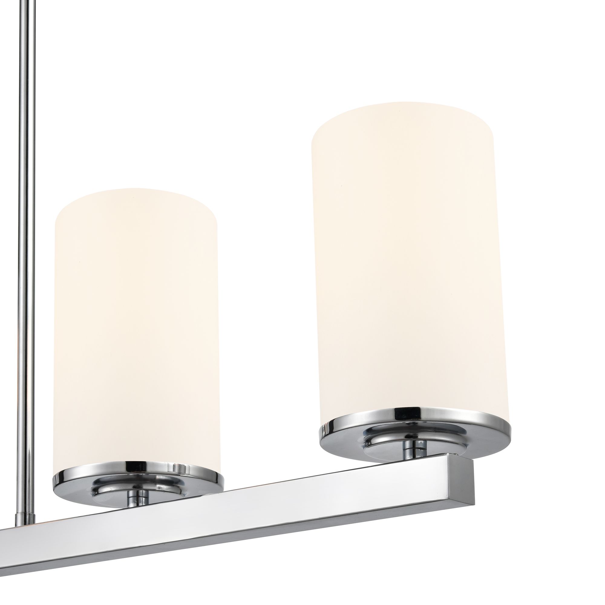 Image 4 Millennium Verlana 5-Light 35" Chrome Linear Chandelier with Glass Shade more views