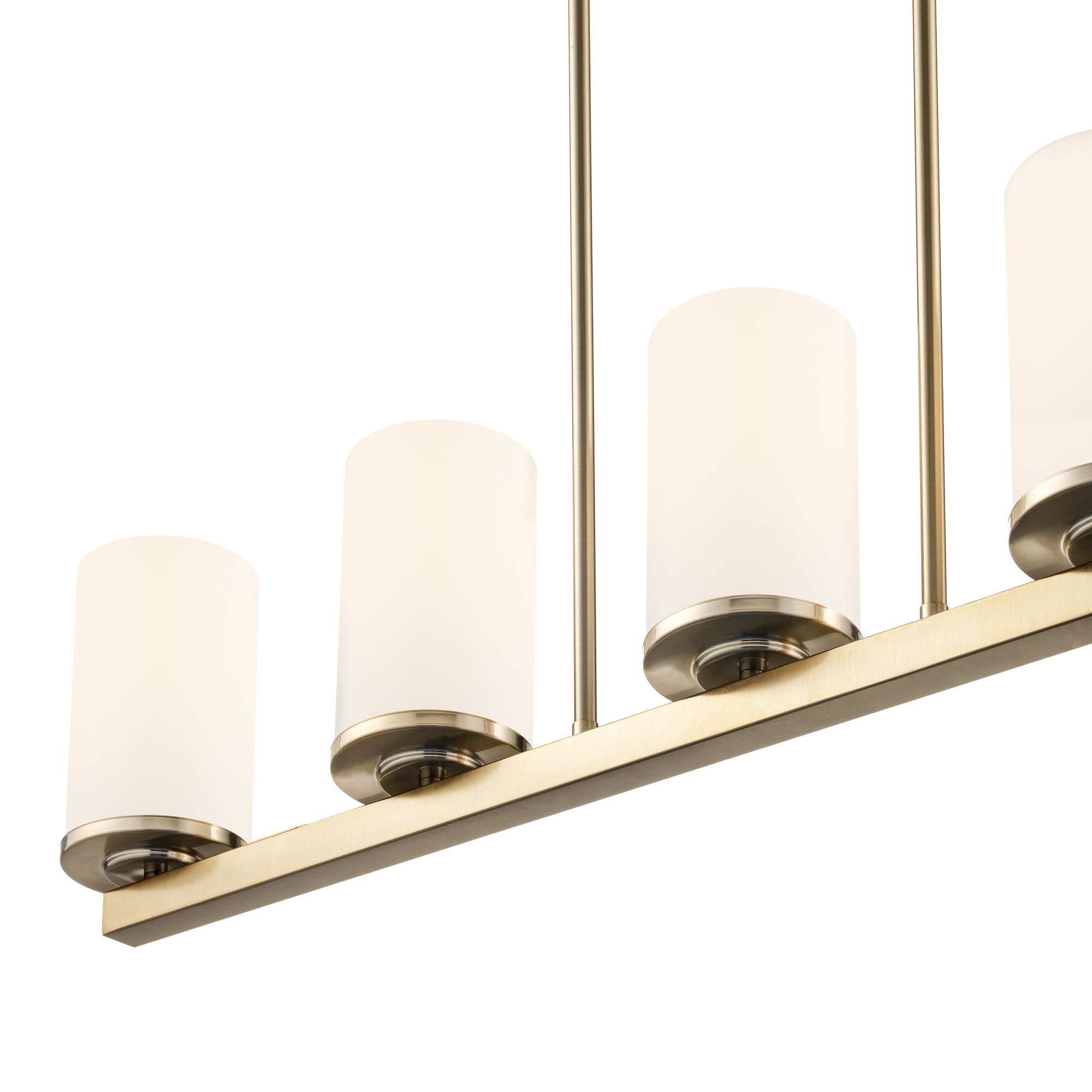 Image 3 Millennium Verlana 5-Light 35" Modern Gold Linear Chandelier with Shade more views