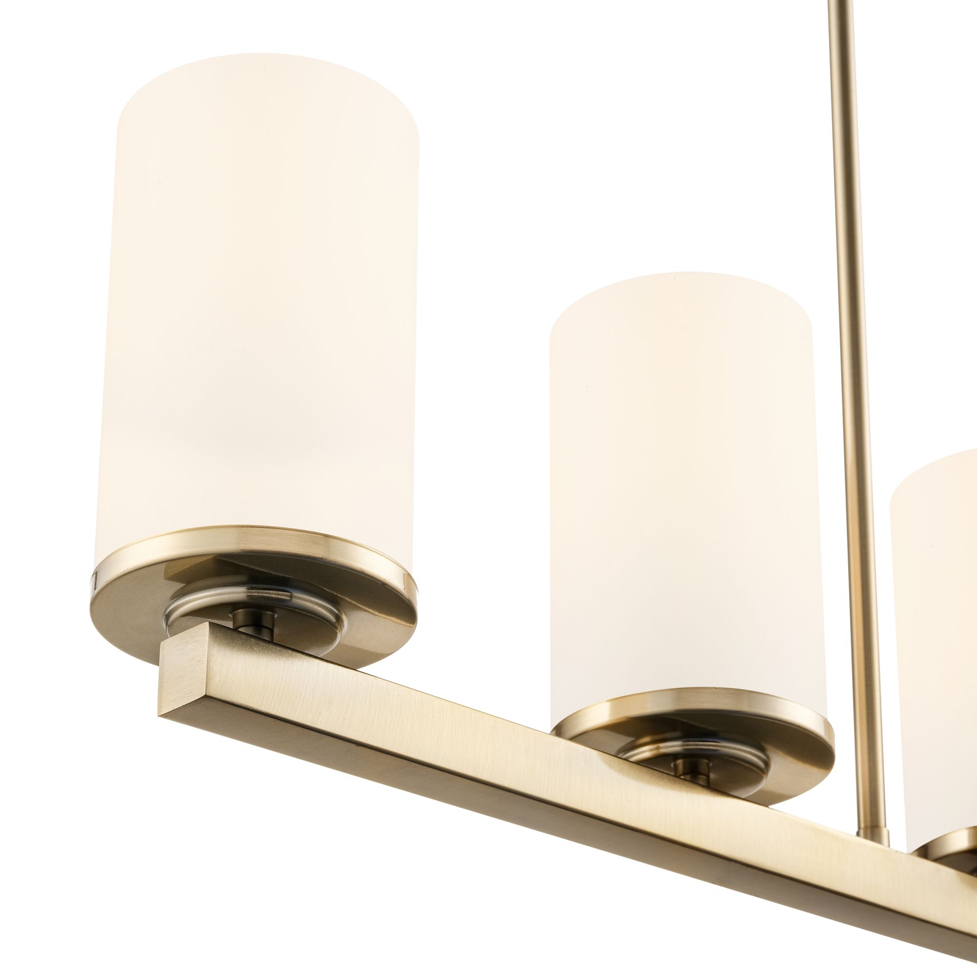Image 5 Millennium Verlana 5-Light 35" Modern Gold Linear Chandelier with Shade more views