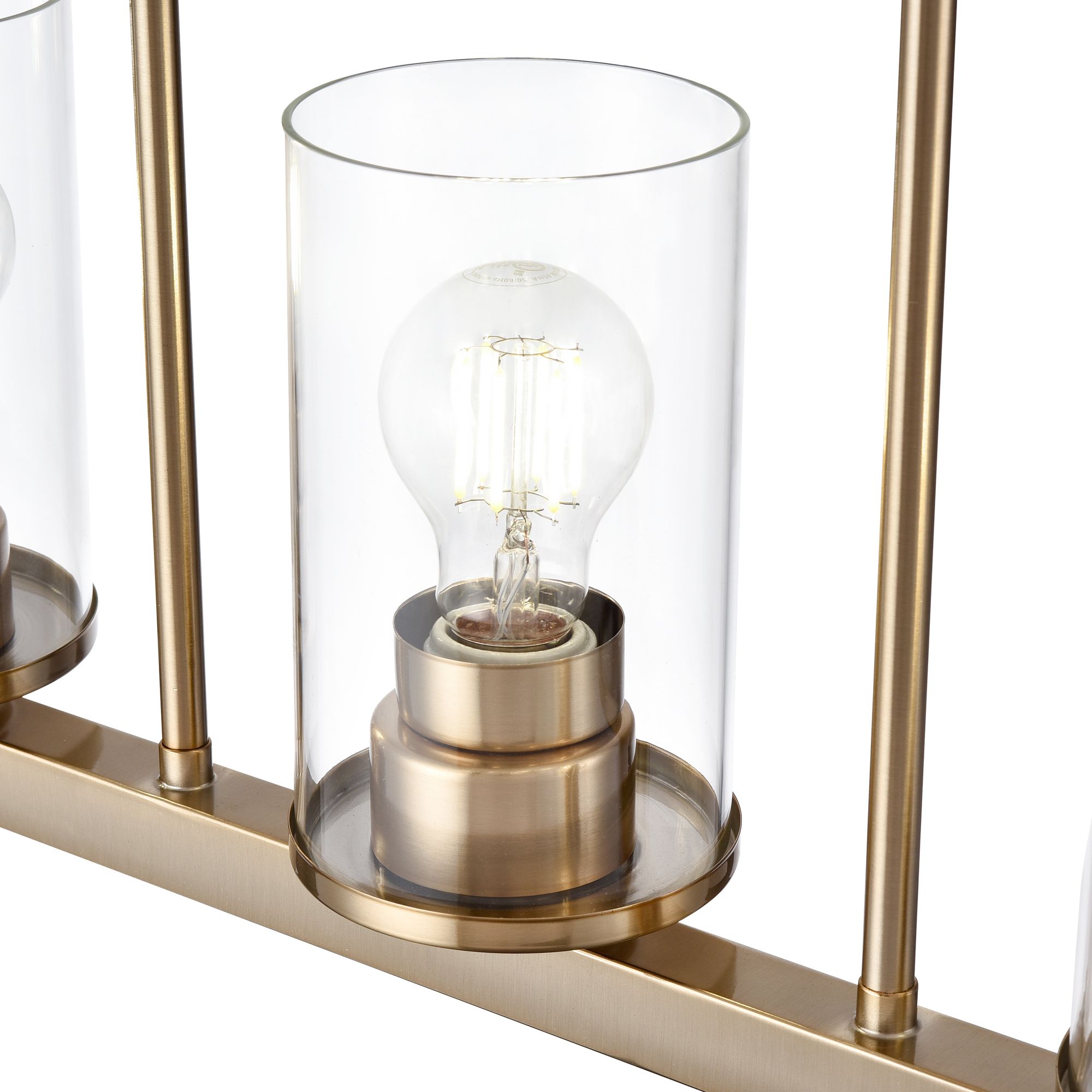 Image 3 Millennium Verlana 5-Light 35" Modern Gold Linear Chandelier with Shade more views