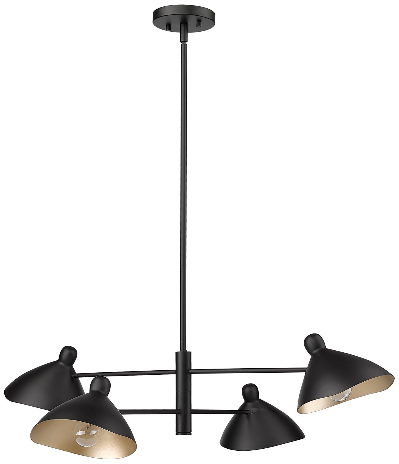 Millennium Warhol 4-Light 35" Matte Black Chandelier