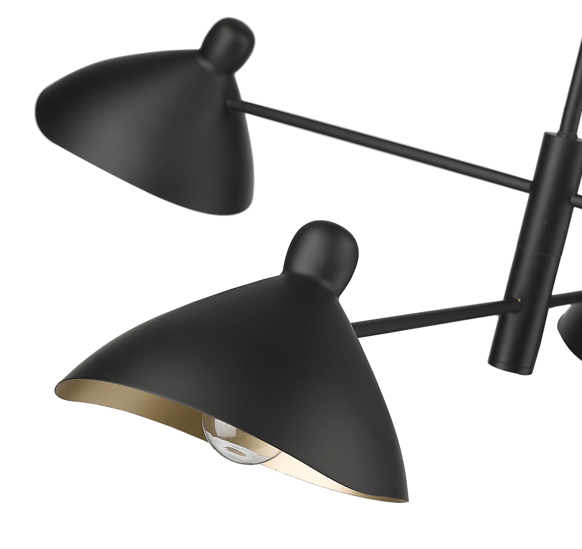 Image 6 Millennium Warhol 4-Light 35" Matte Black Chandelier more views