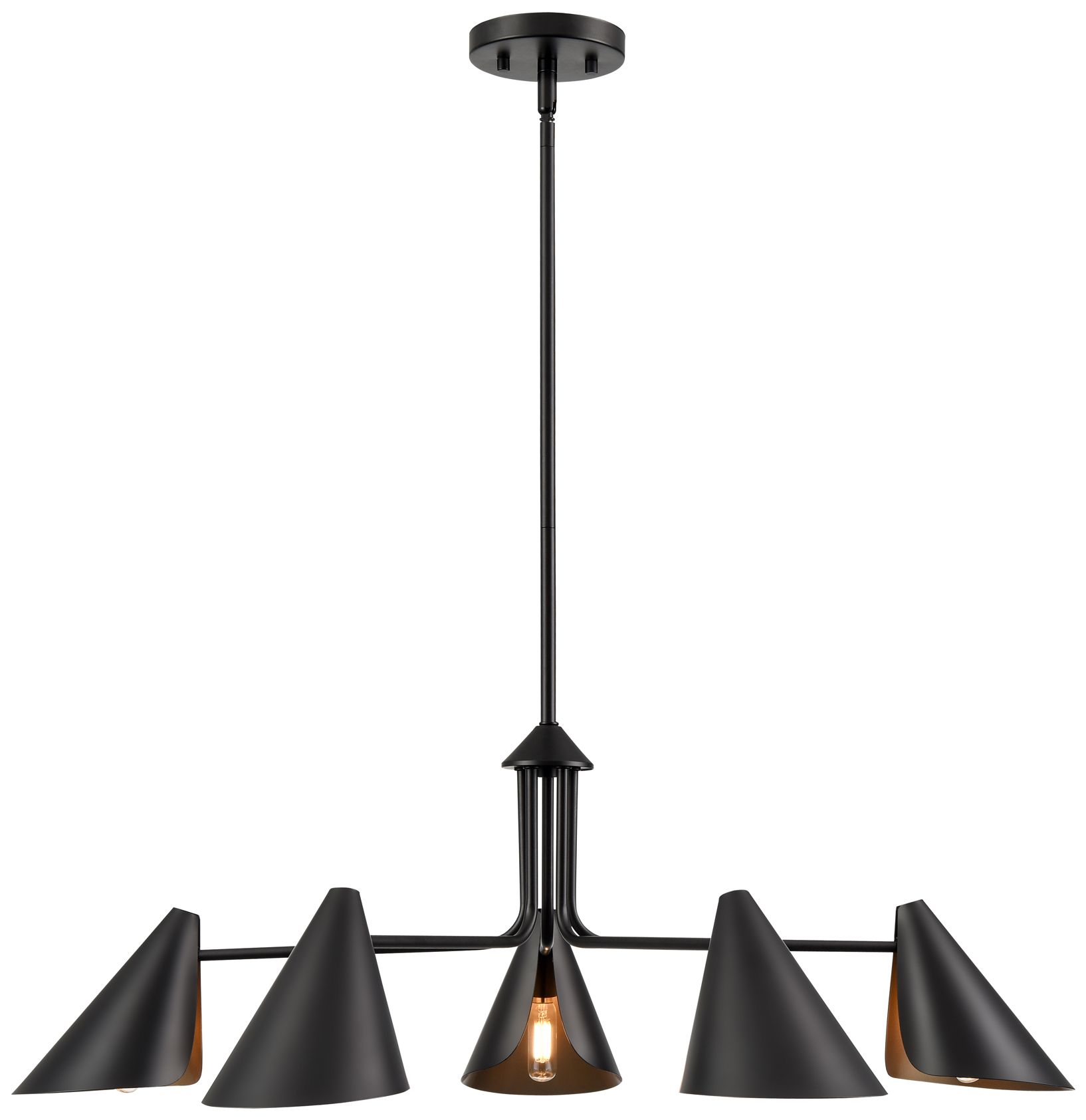 Millennium Warhol 5-Light 34" Matte Black Chandelier