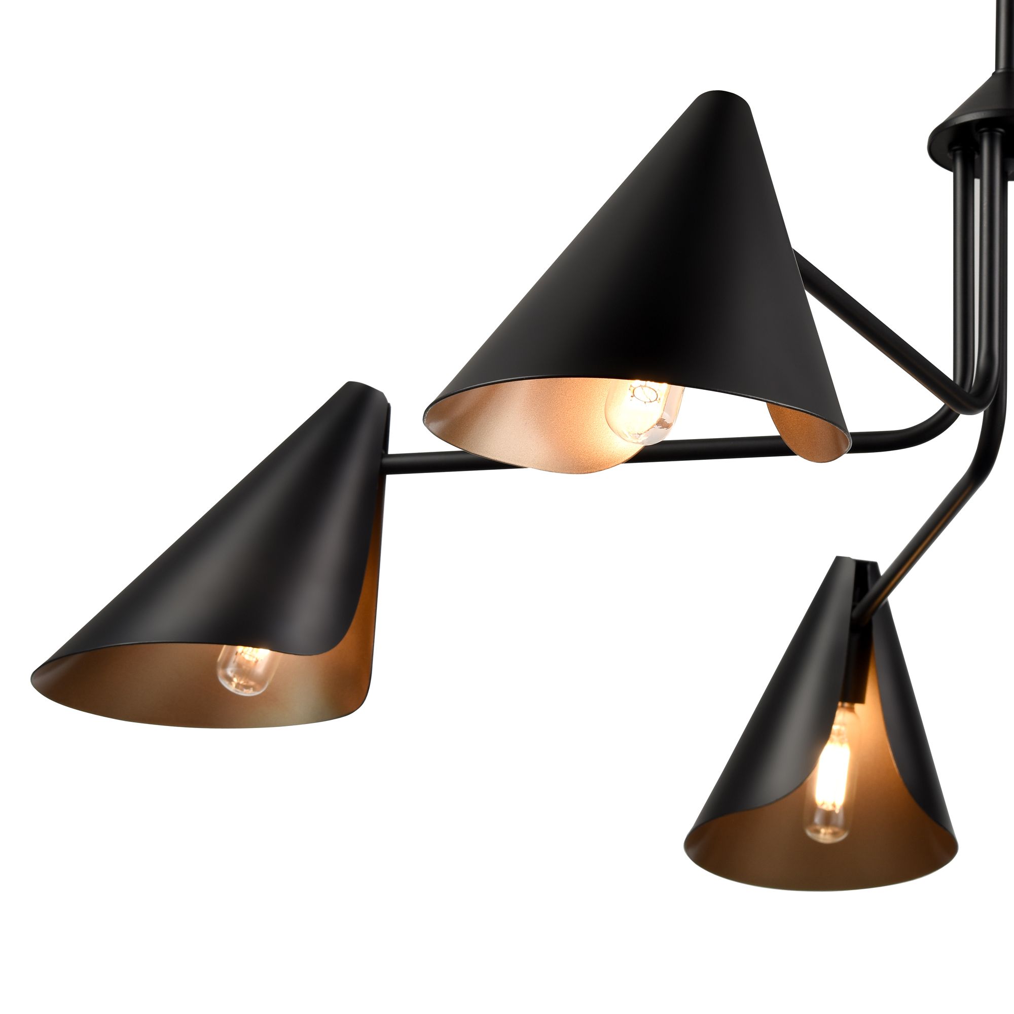 Image 7 Millennium Warhol 5-Light 34" Matte Black Chandelier more views