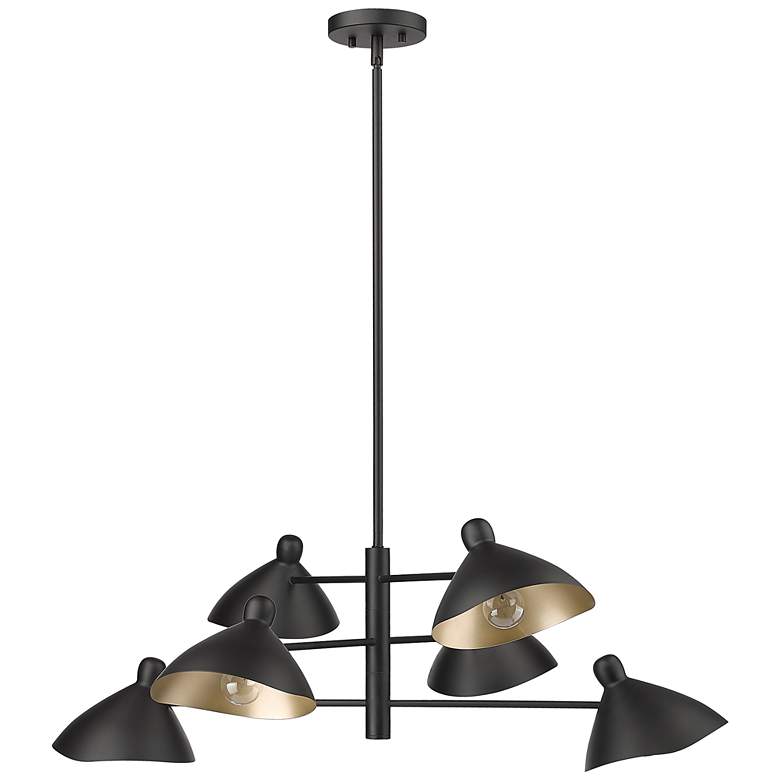 Image 1 Millennium Warhol Chandelier Ceiling Light Matte Black