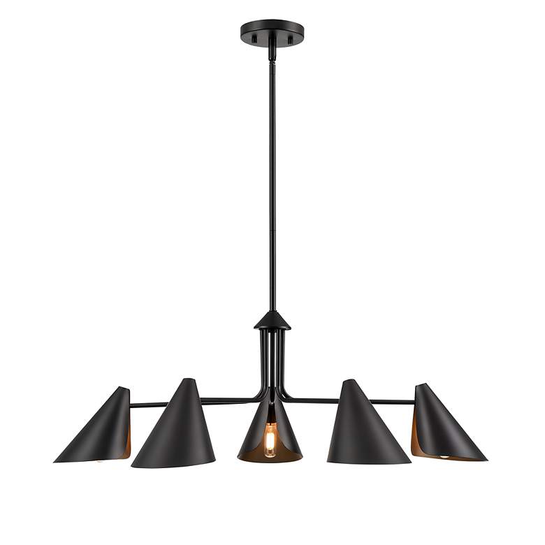 Image 3 Millennium Warhol Chandelier Ceiling Light Matte Black more views